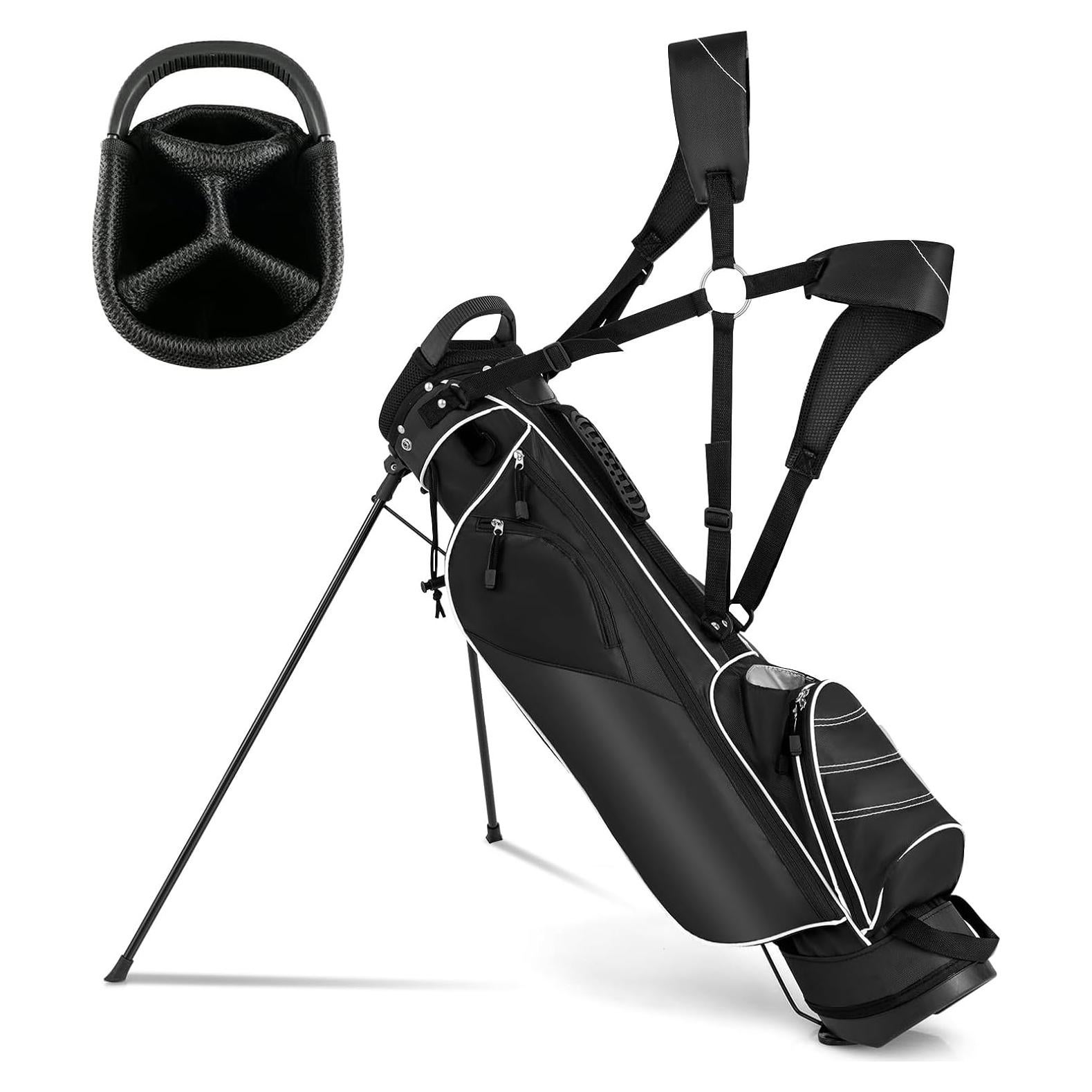 Bolsa de Golf de Pie OFFICEJOY Negra con 4 Divisores