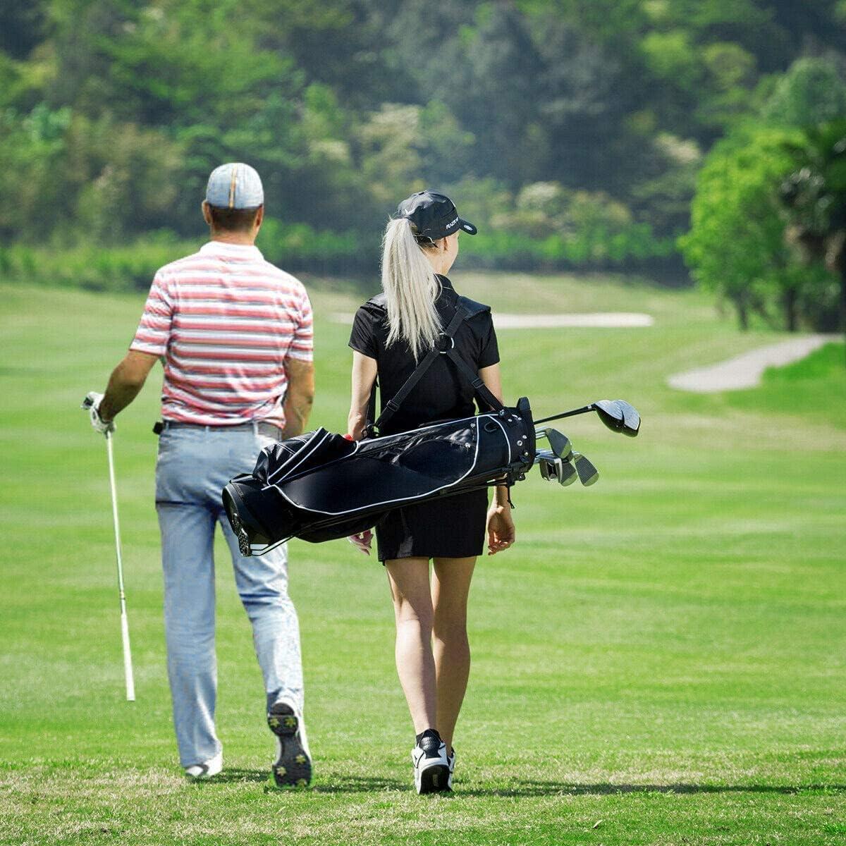 Bolsa de Golf de Pie OFFICEJOY Negra con 4 Divisores