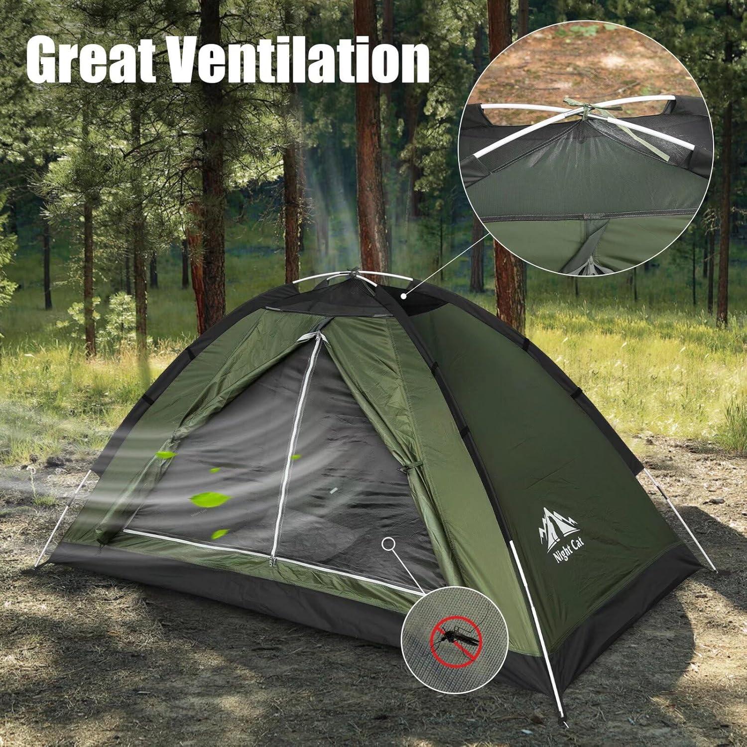 Tienda de Campaña Night Cat SG-TENT-ARMY 1-2 Personas Impermeable