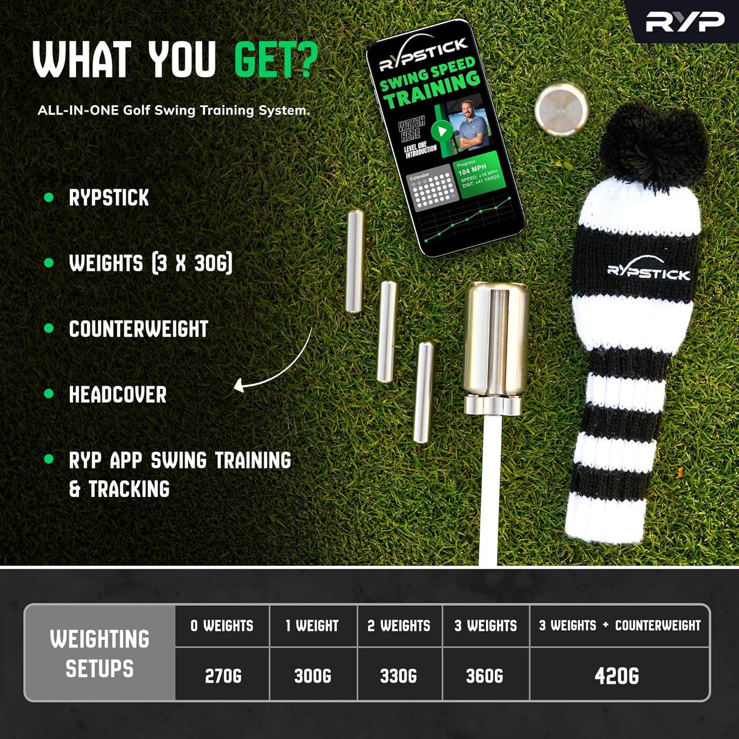 Rypstick Dispositivo Entrenador de Swing de Golf 116 cm