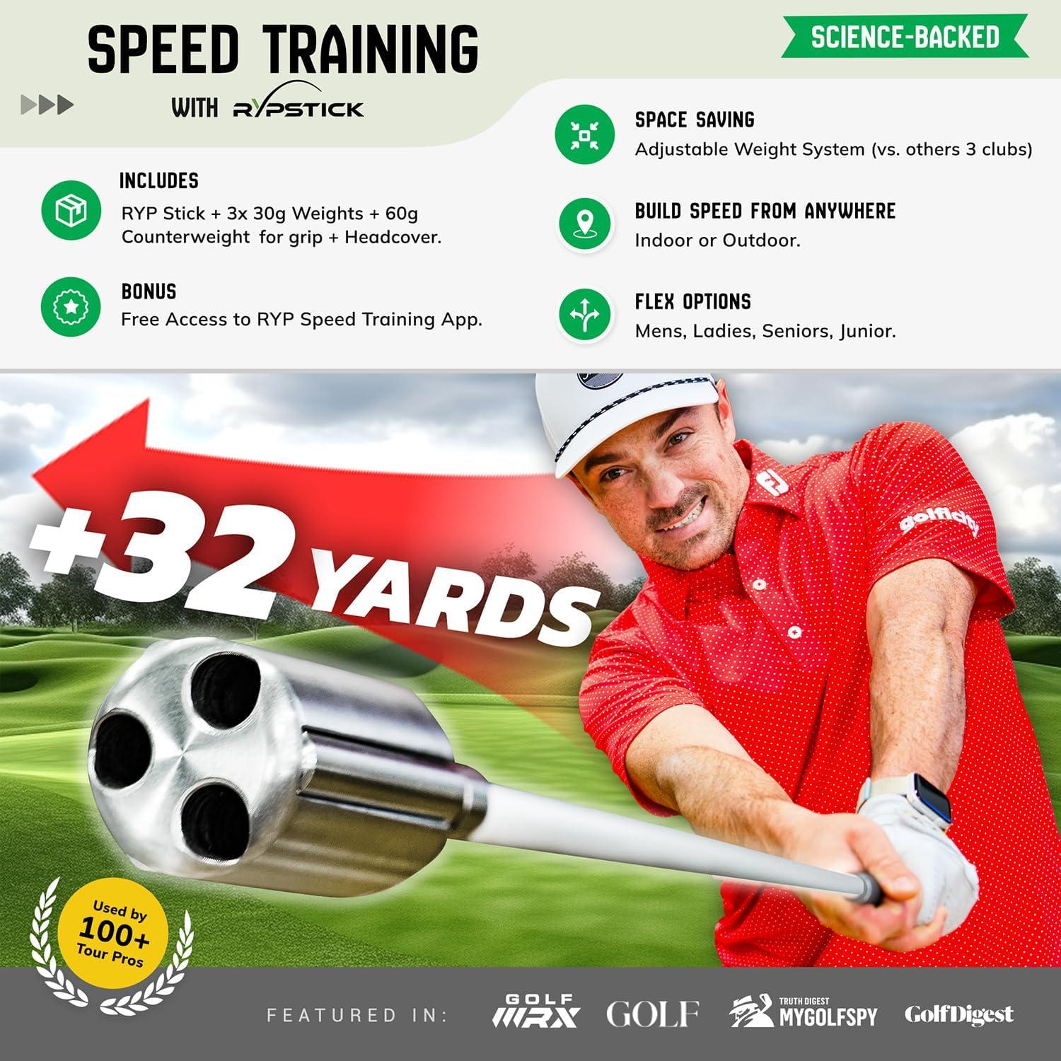 Rypstick Dispositivo Entrenador de Swing de Golf 116 cm