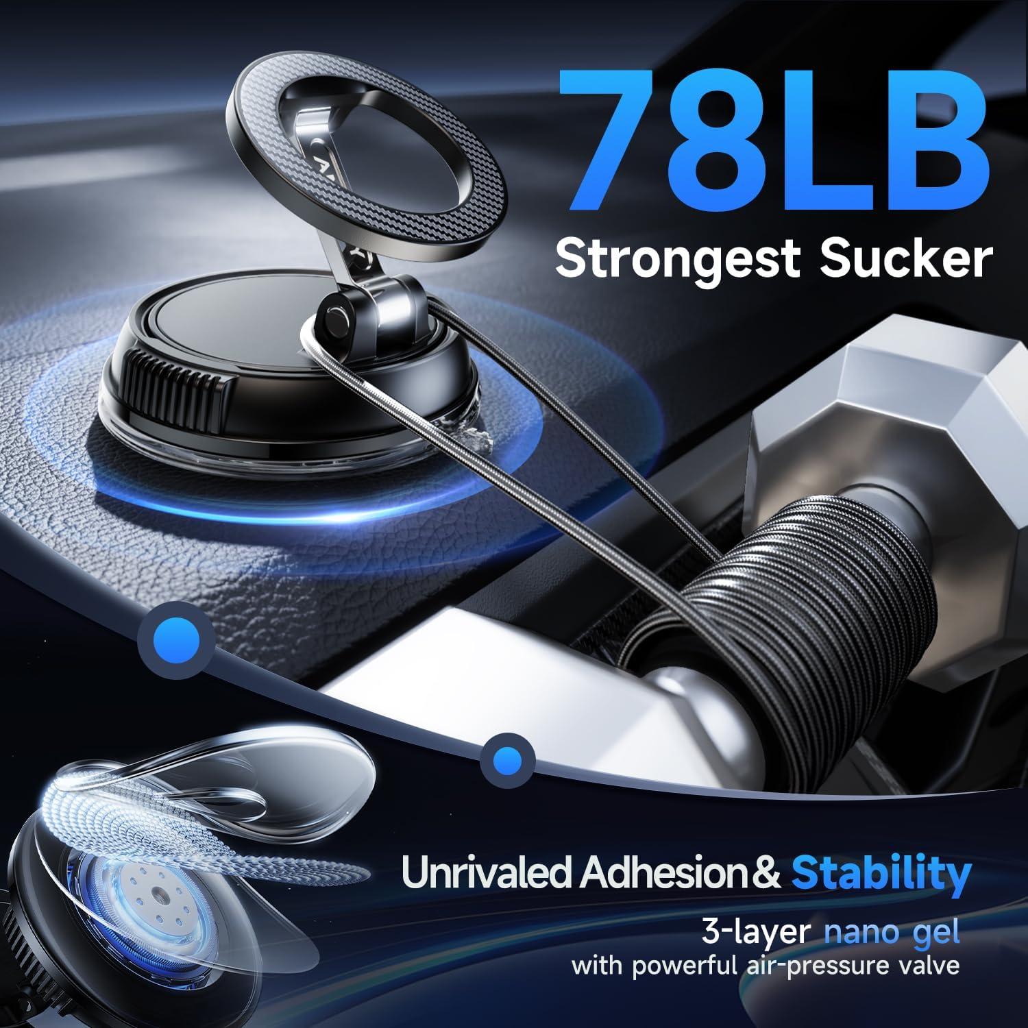 Soporte Magnético para Teléfono de Coche RLX10 Fibra de Carbono