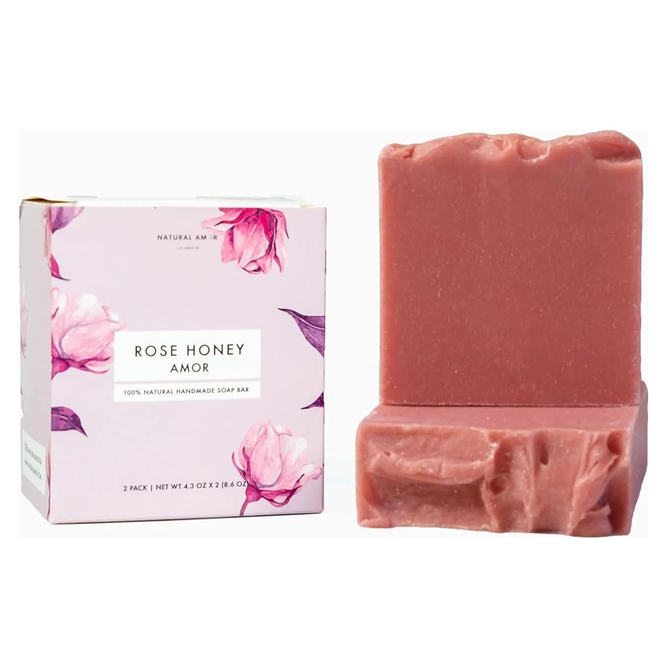 Jabón Natural de Geranio Rosa - 2 Barras de 122.5 g cada una