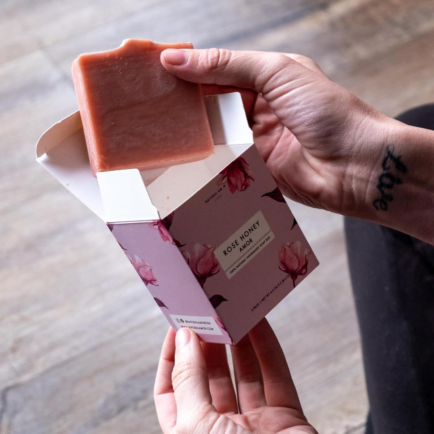 Jabón Natural de Geranio Rosa - 2 Barras de 122.5 g cada una