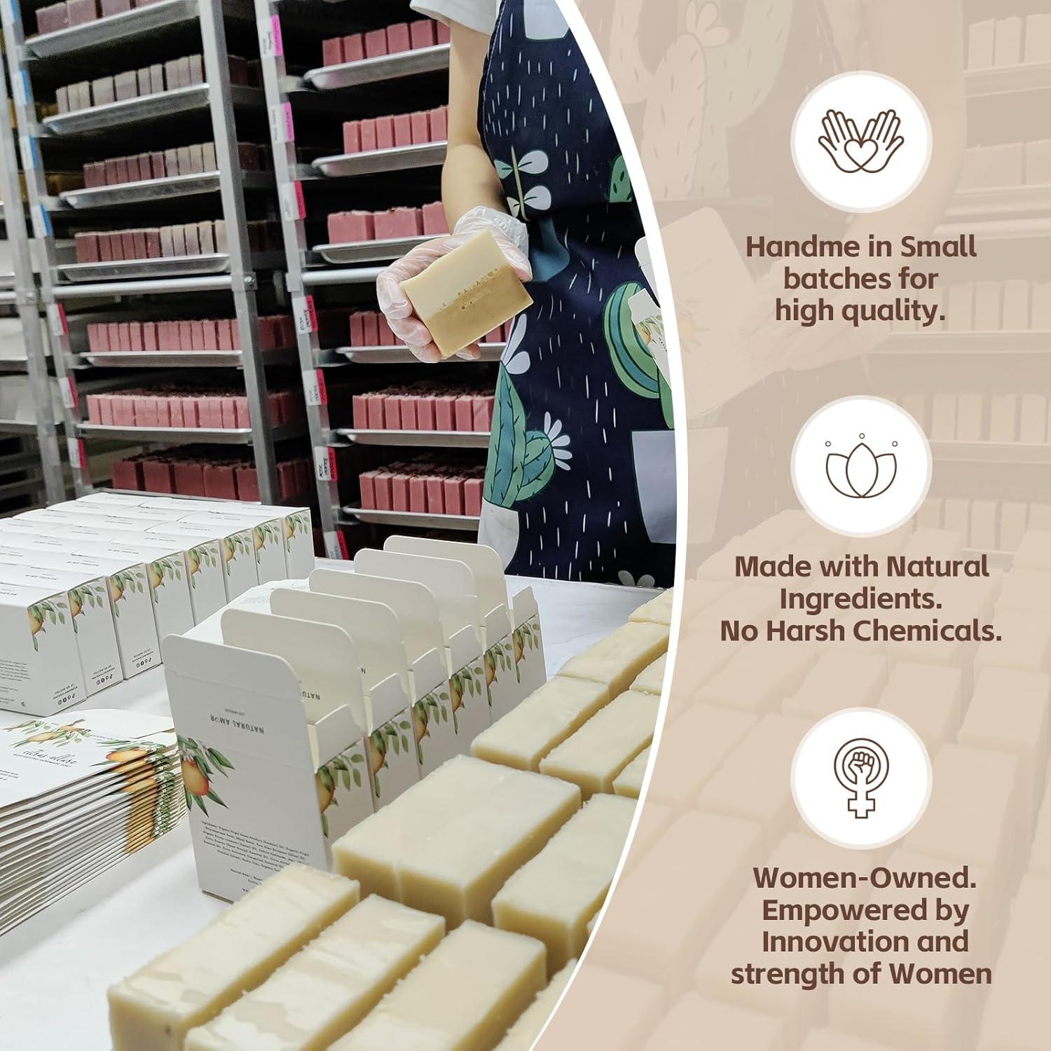 Jabón Natural de Geranio Rosa - 2 Barras de 122.5 g cada una