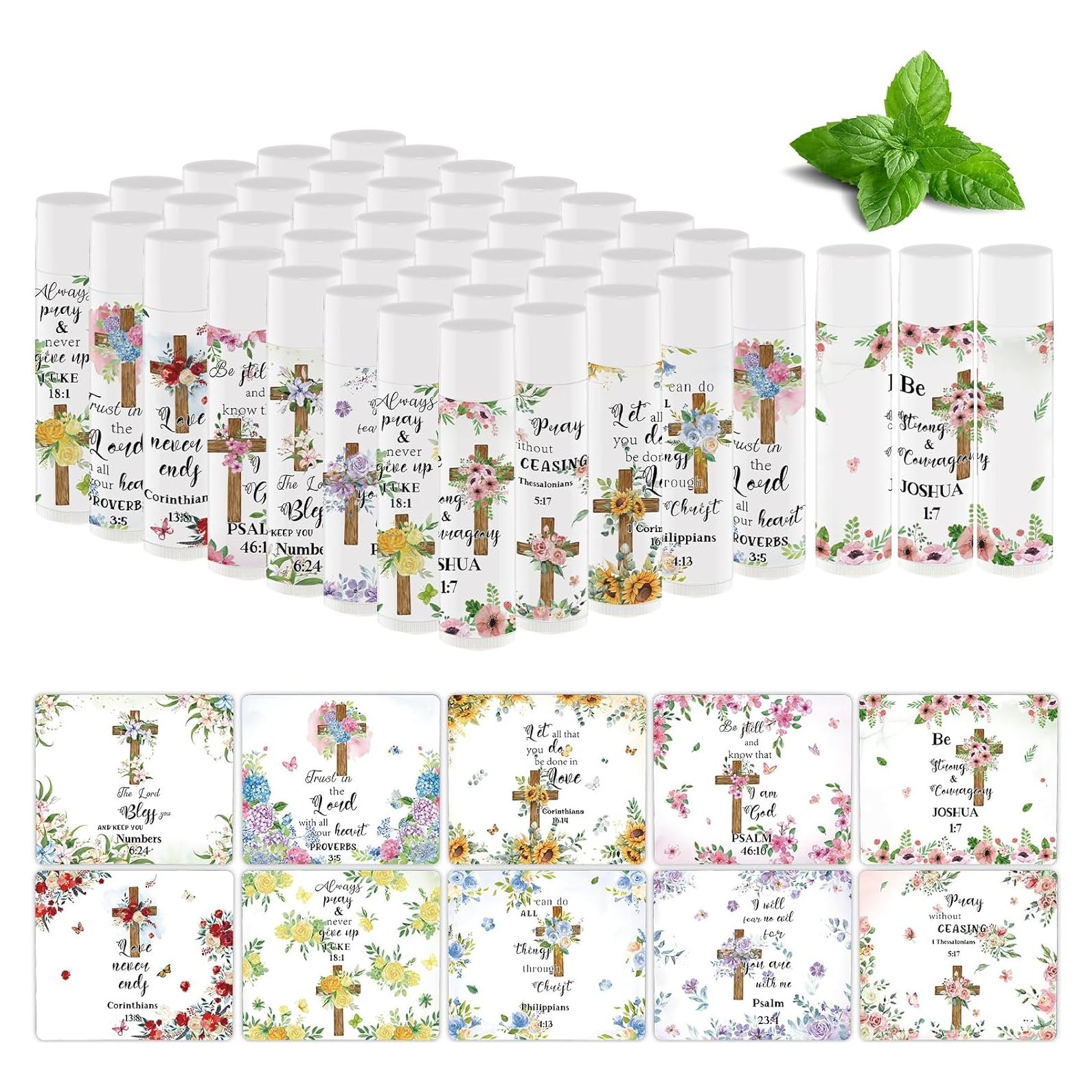 50 Balsamos Labiales Cristianos Nlicrst con Versículos Bíblicos