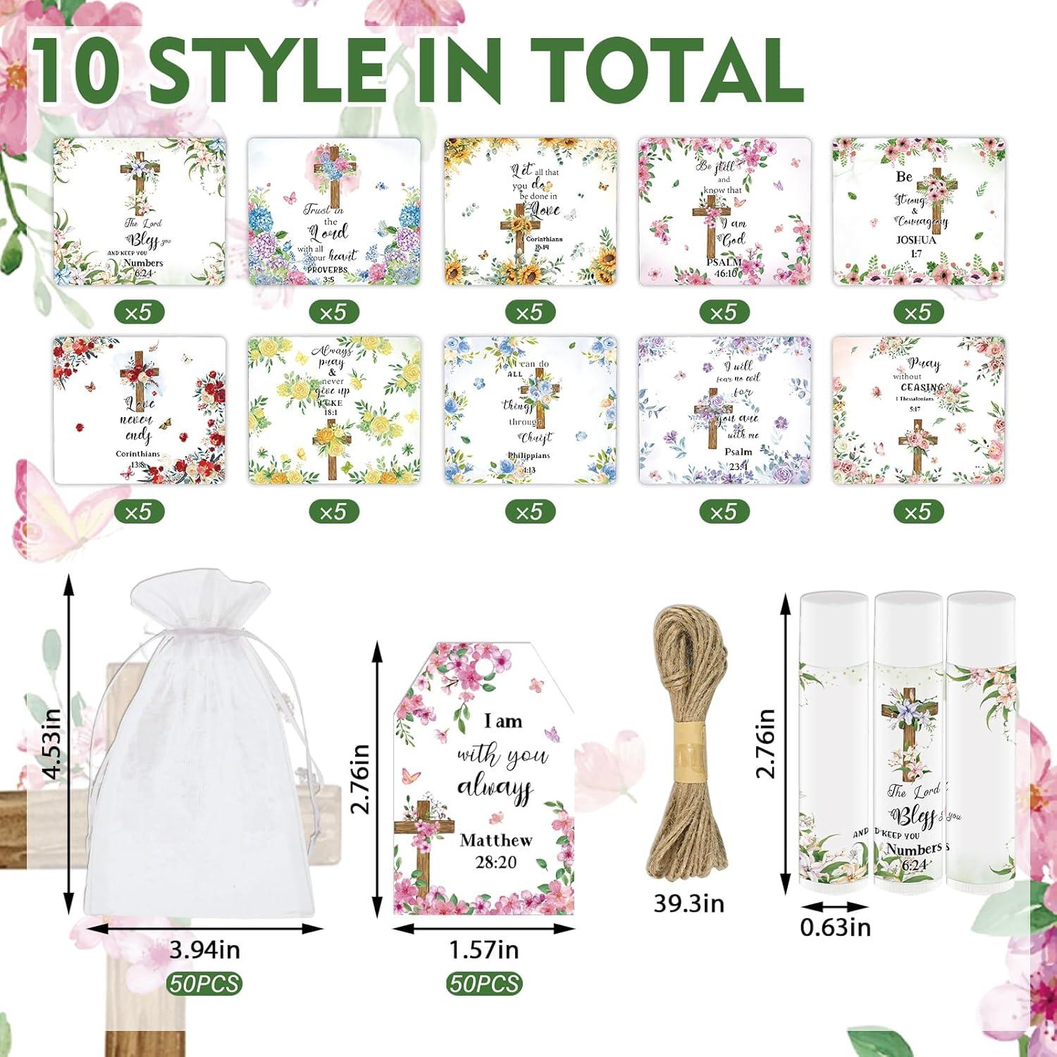 50 Balsamos Labiales Cristianos Nlicrst con Versículos Bíblicos