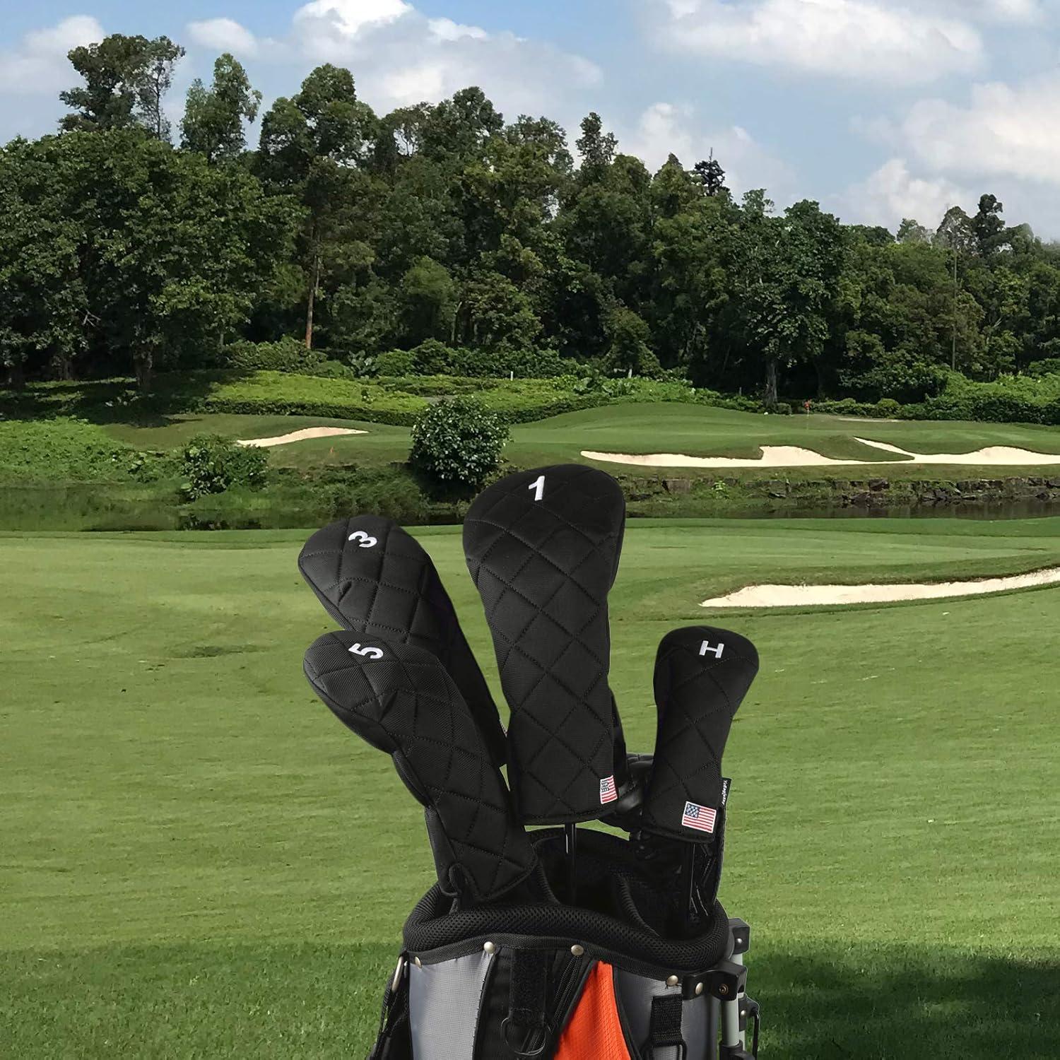 Cubiertas de Cabeza Golf YuEagleSky Negro 1/3/Híbrido