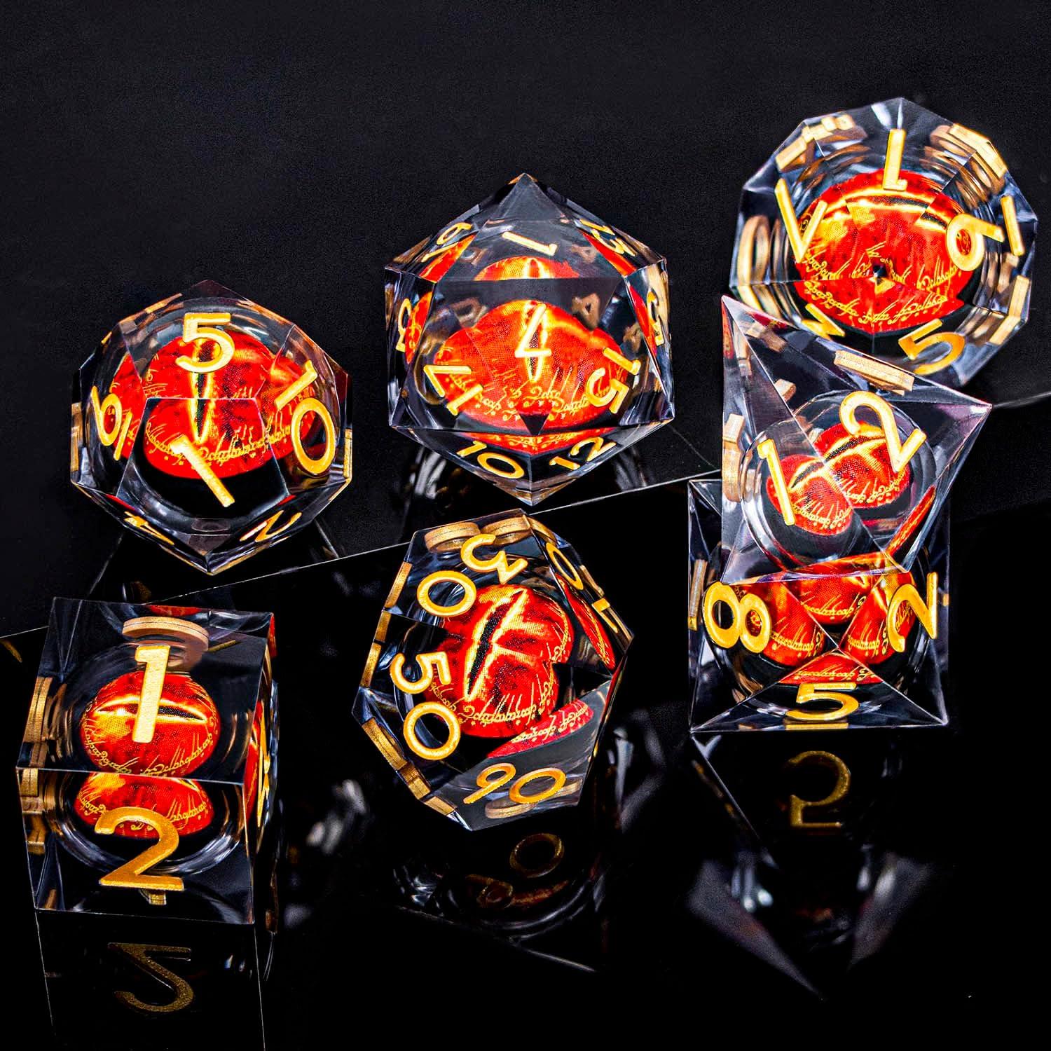 Juego de Dados Poliedricos Ojo que Todo lo Ve 7PCS D&D