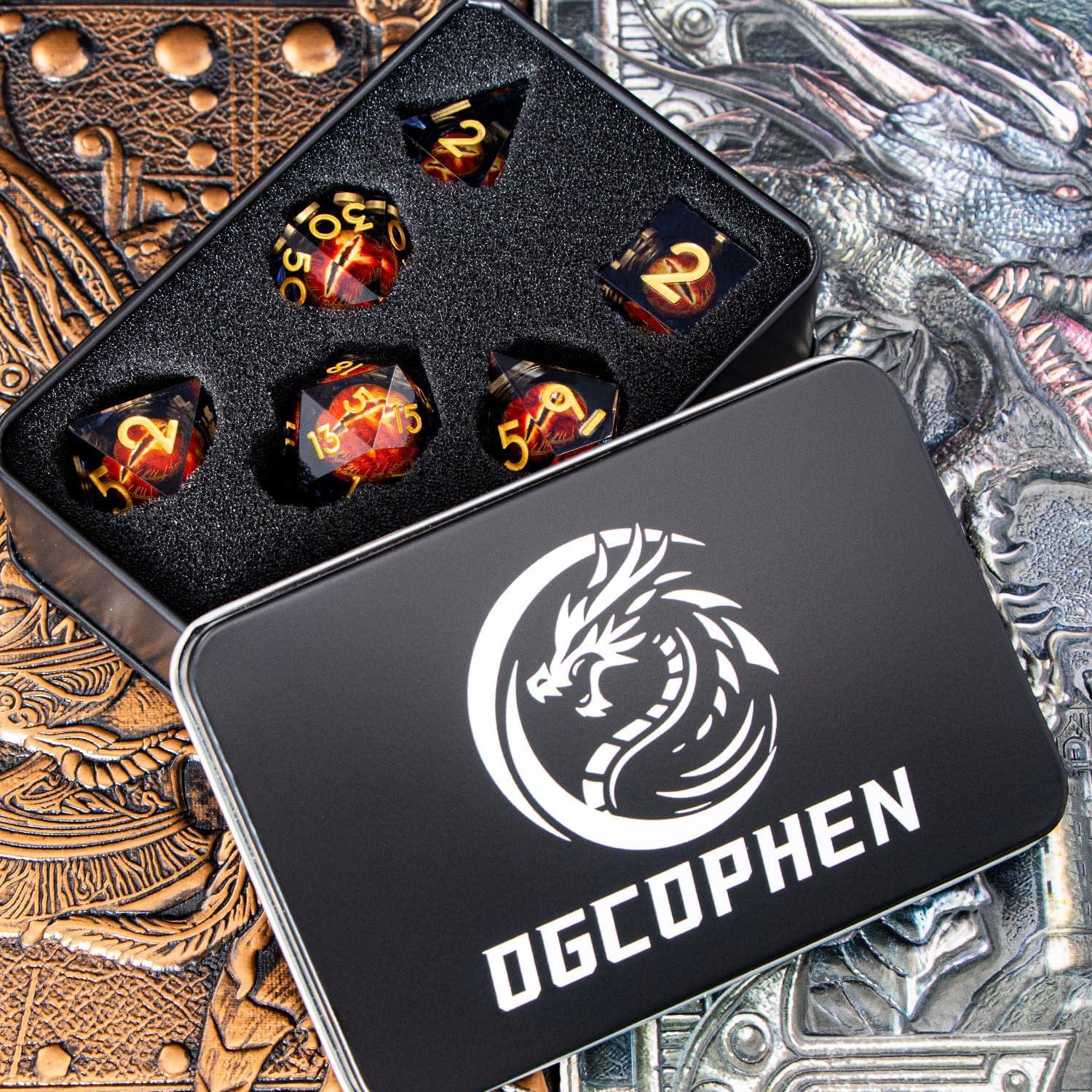 Juego de Dados Poliedricos Ojo que Todo lo Ve 7PCS D&D