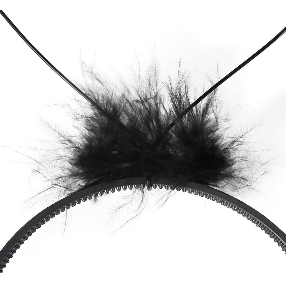 Diadema Halo de Ángel Negro y Blanco SEVADA - Accesorio de Disfraz