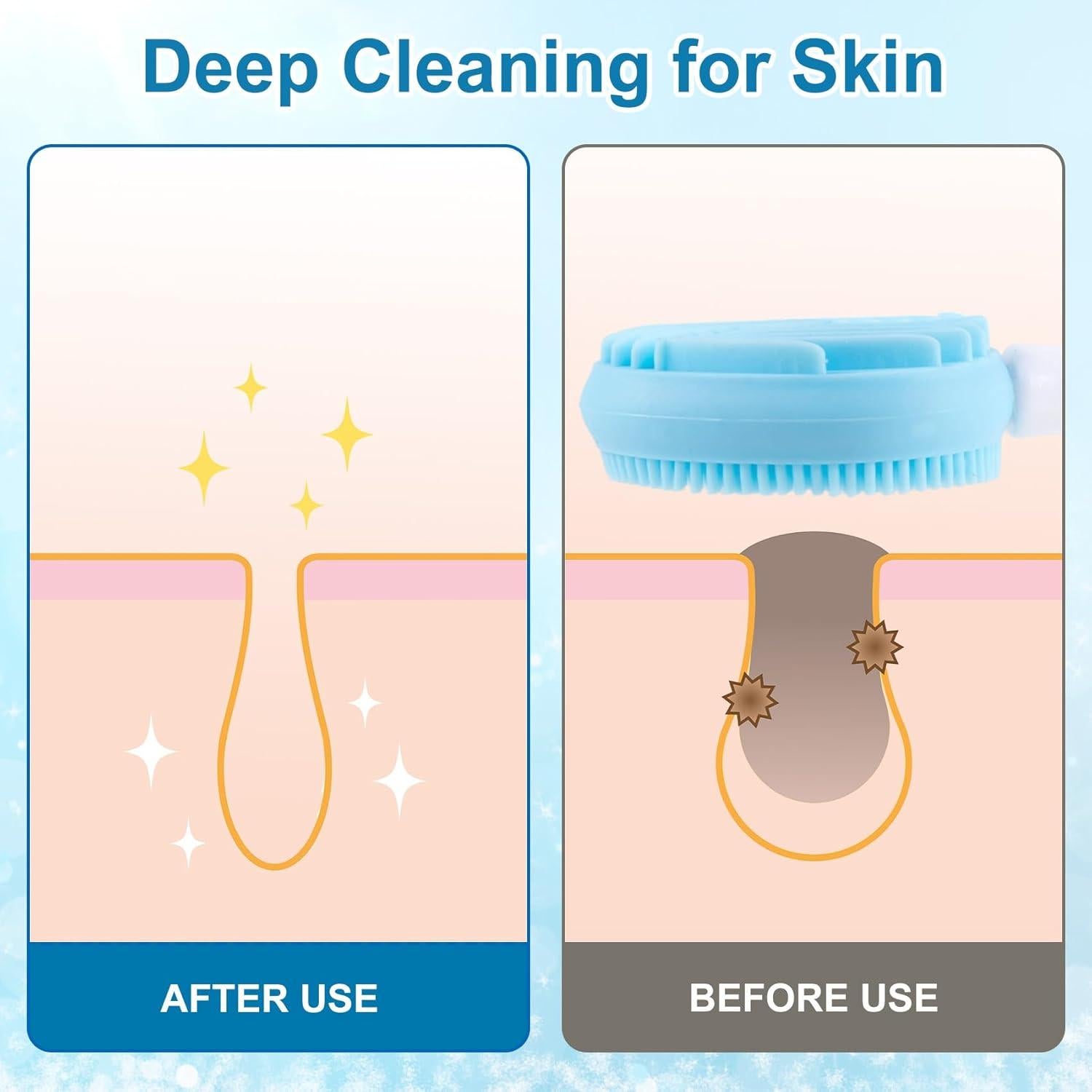 Exfoliador Facial de Silicona YALOJE - Cepillo Limpieza Piel Azul