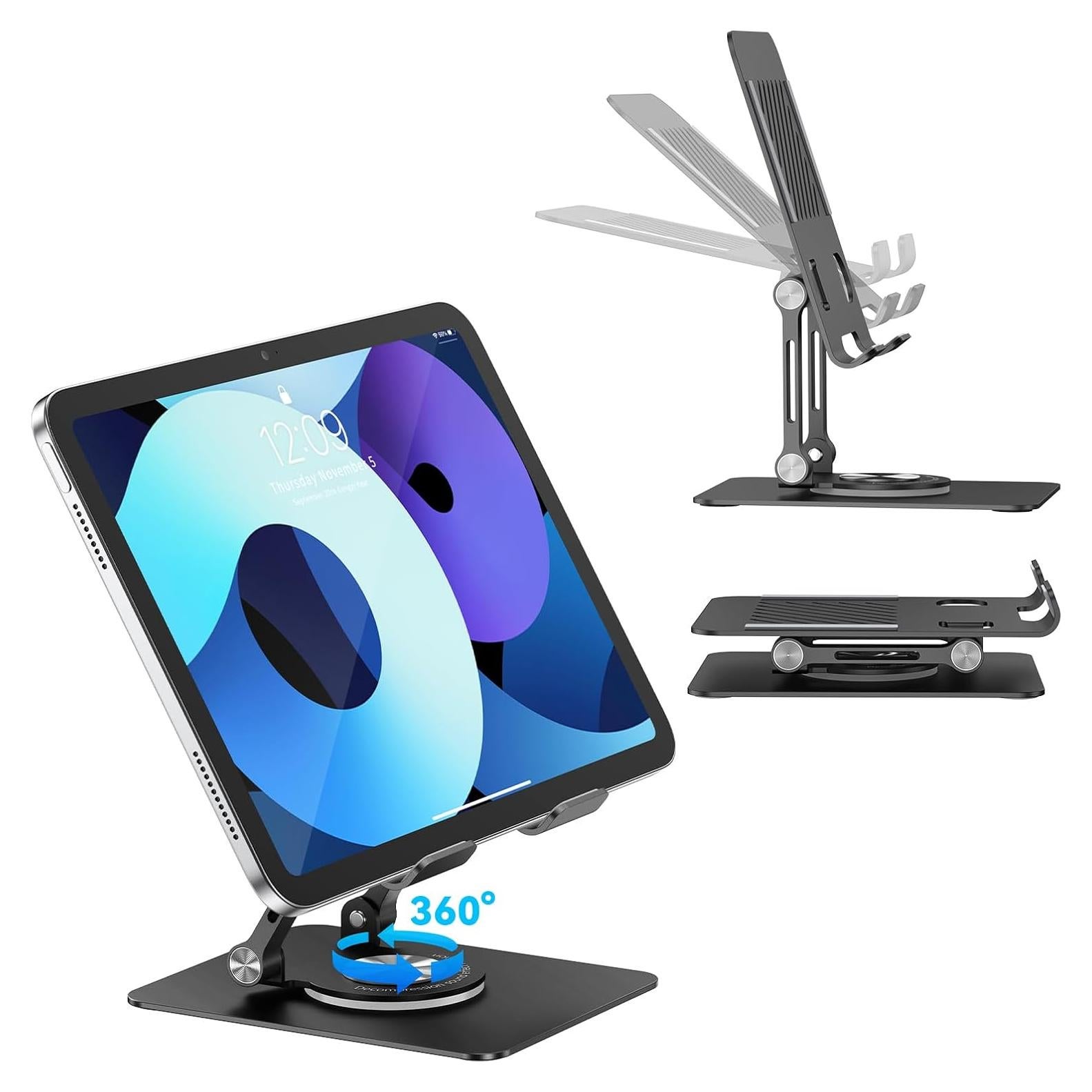 Soporte Giratorio para iPad JUANWE 360° Ajustable Plegable