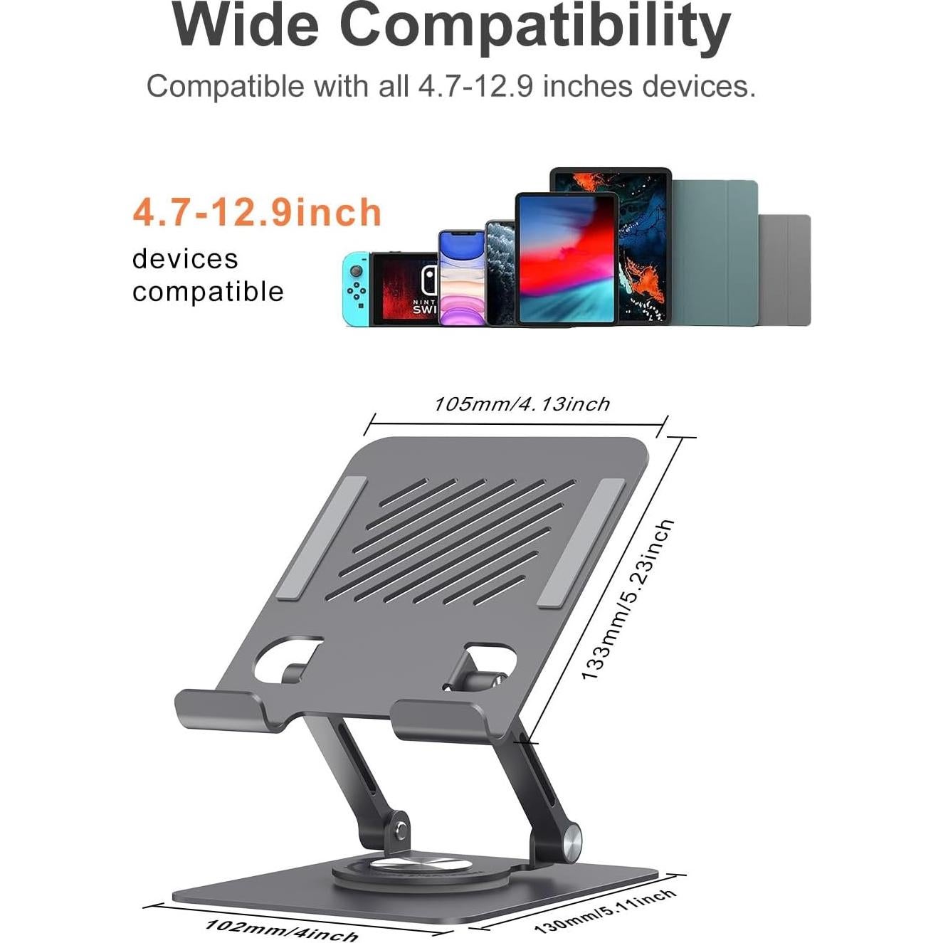 Soporte Giratorio para iPad JUANWE 360° Ajustable Plegable