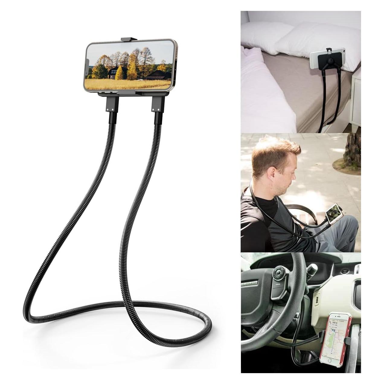 Soporte Flexible para Teléfono B-Land Negro 360° Ajustable