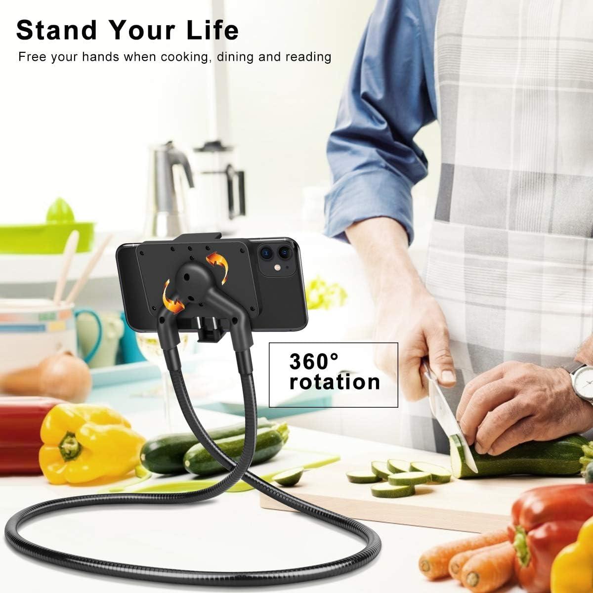 Soporte Flexible para Teléfono B-Land Negro 360° Ajustable