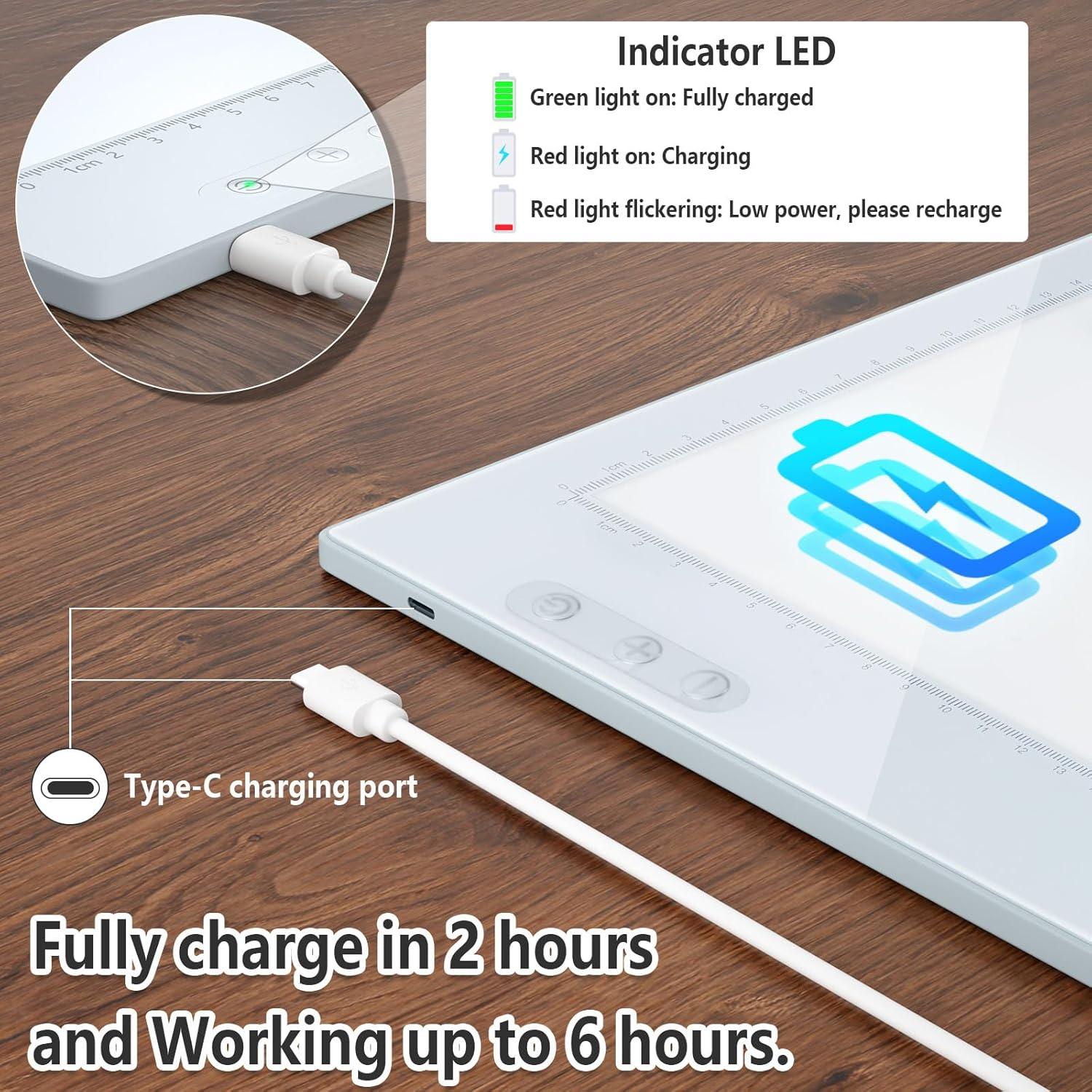 Pad de Luz LED A4 IMAGE Recargable Magnético 6000K