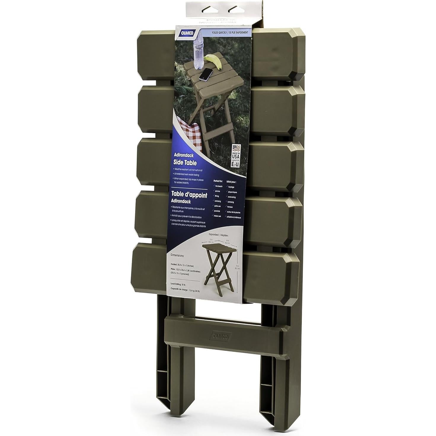 Mesa Plegable Camco Adirondack Taupe 30.8x36.8x40 cm