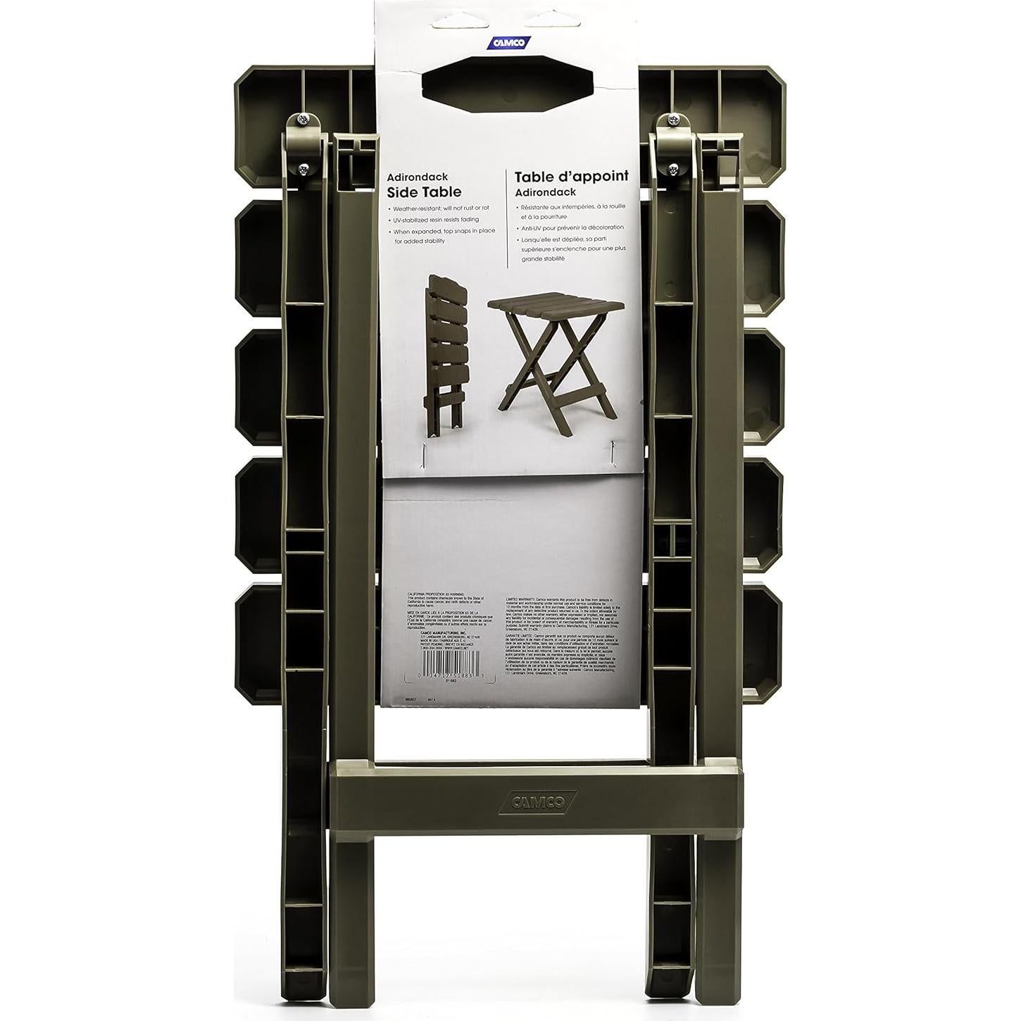 Mesa Plegable Camco Adirondack Taupe 30.8x36.8x40 cm