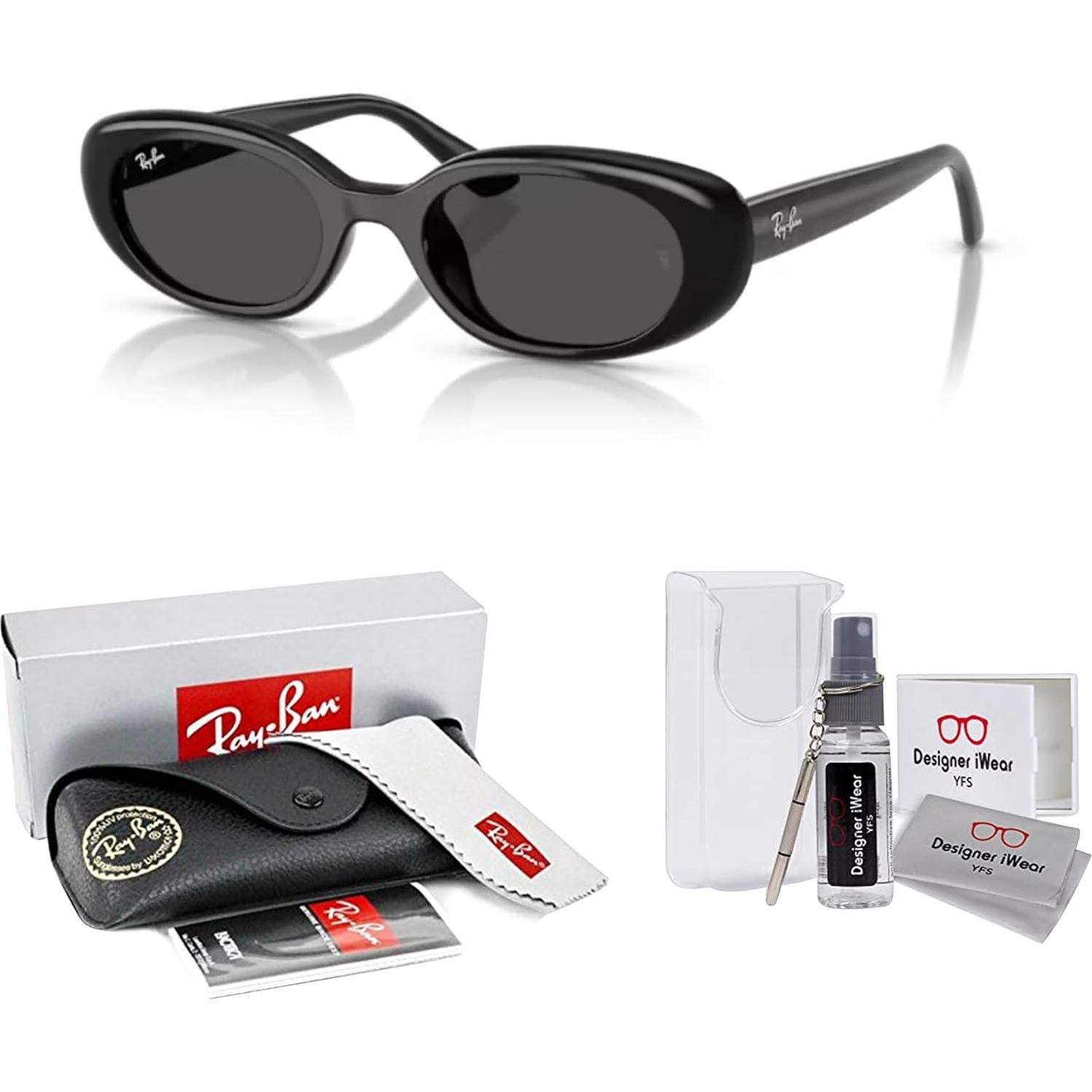 Gafas de sol ovaladas Ray-Ban RB4441D unisex con kit de accesorios