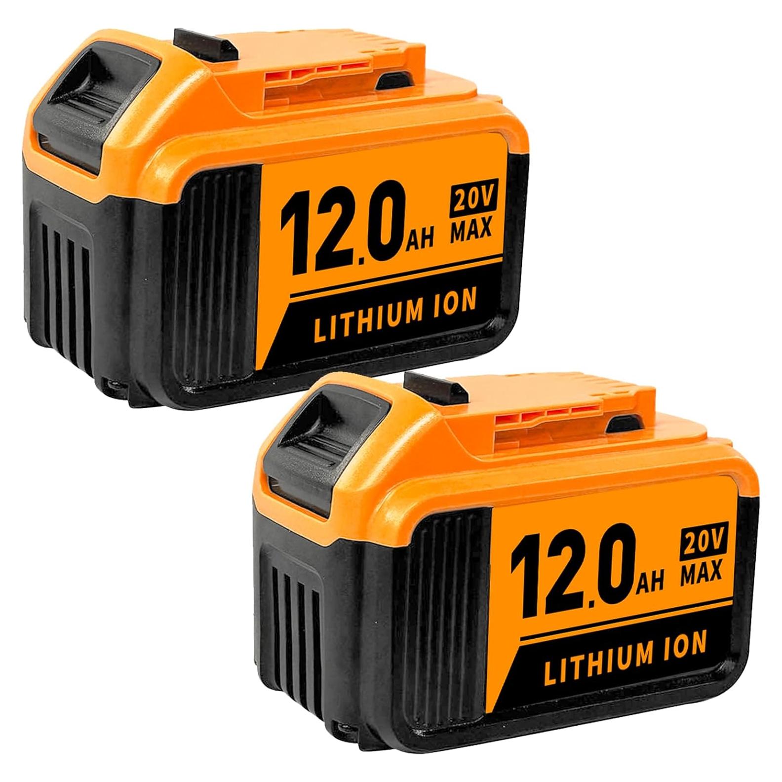 2 Piezas Batería 12.0Ah 20V Kulatiom para Dewalt DCB204 DCB206