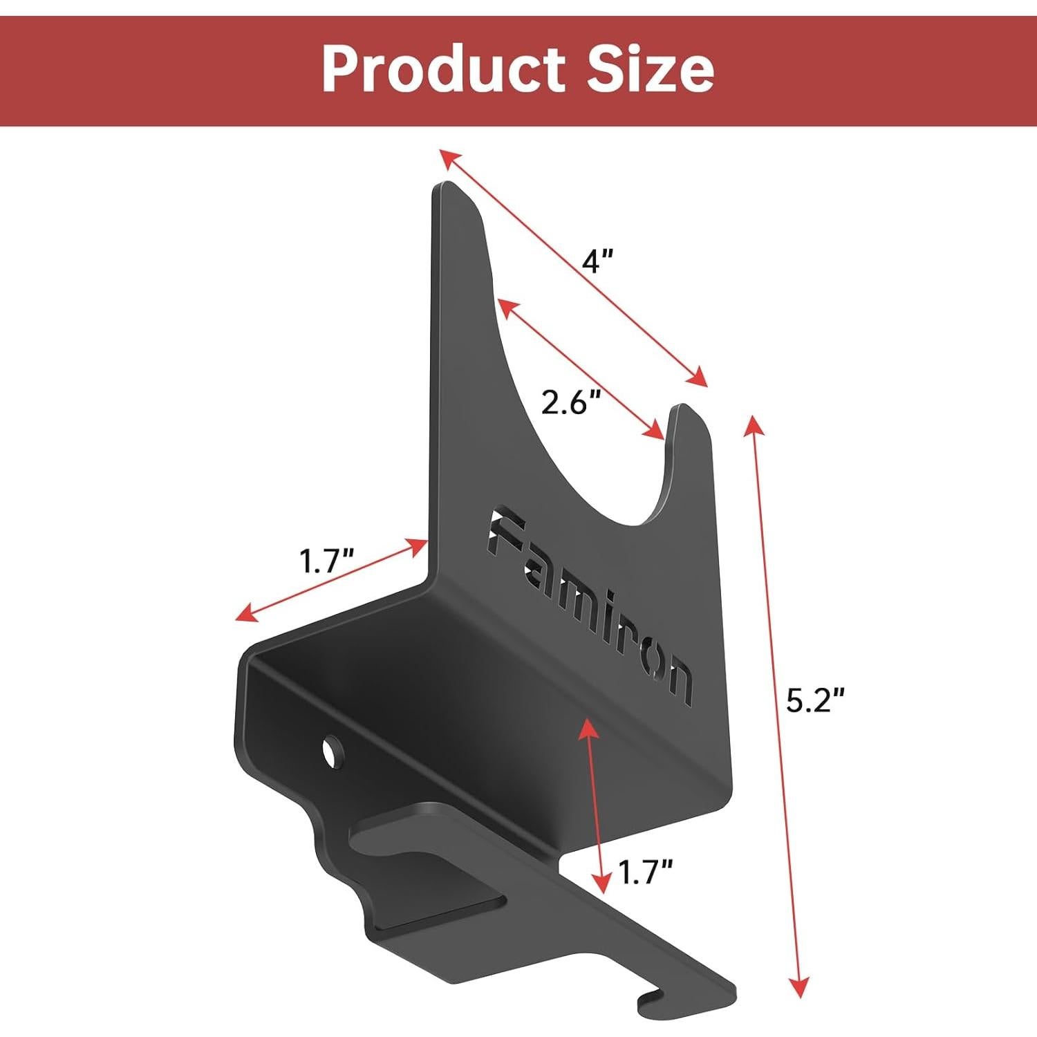 Soporte de Pared para Amoladora Famiron 5" - 2 Pcs Metal