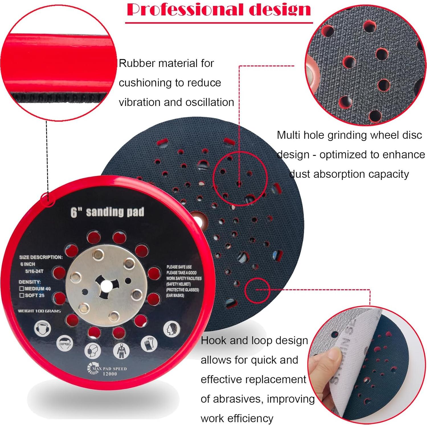 Pad de Lijado de Reemplazo 15.24 cm Bosch GET75-6N