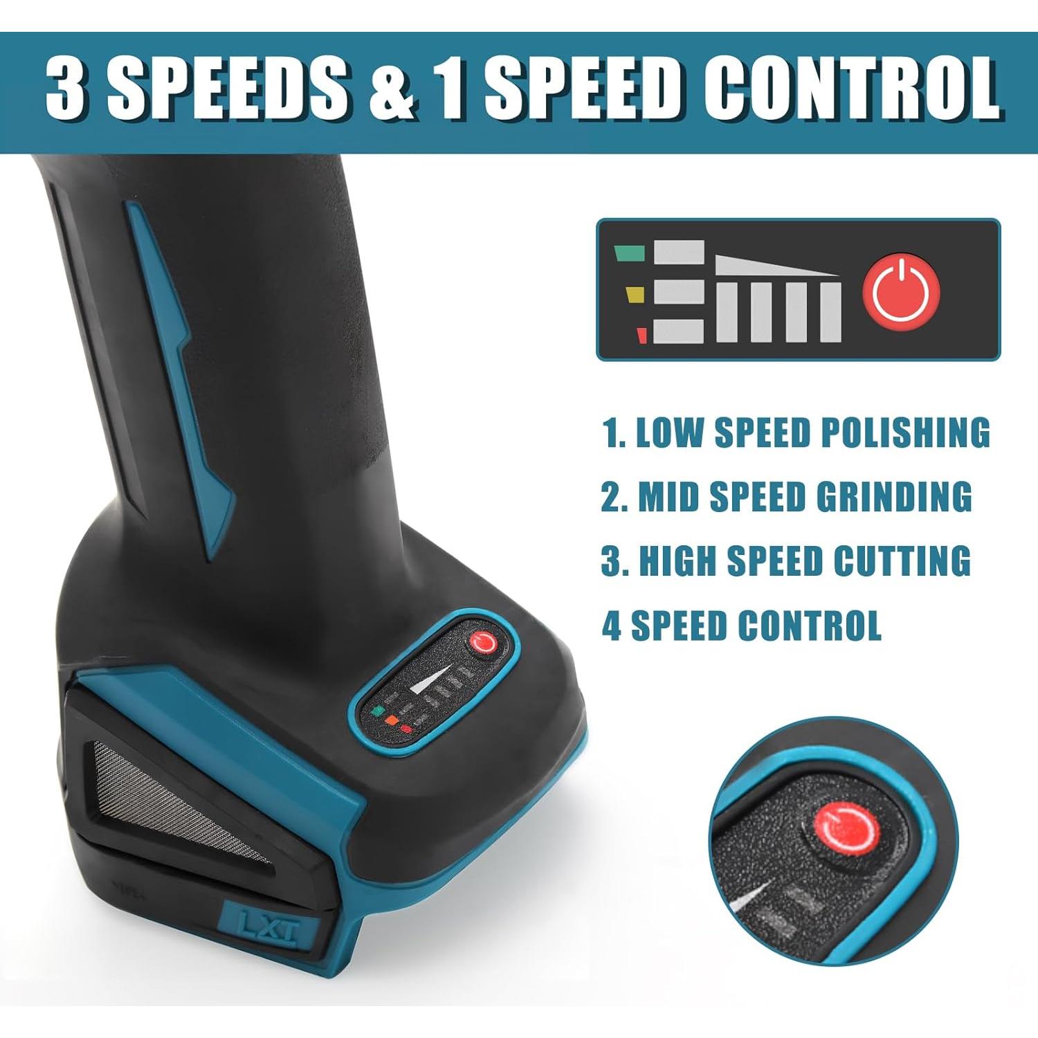 Amoladora Angular Inalámbrica Hotloop 18V Motor Sin Escobillas