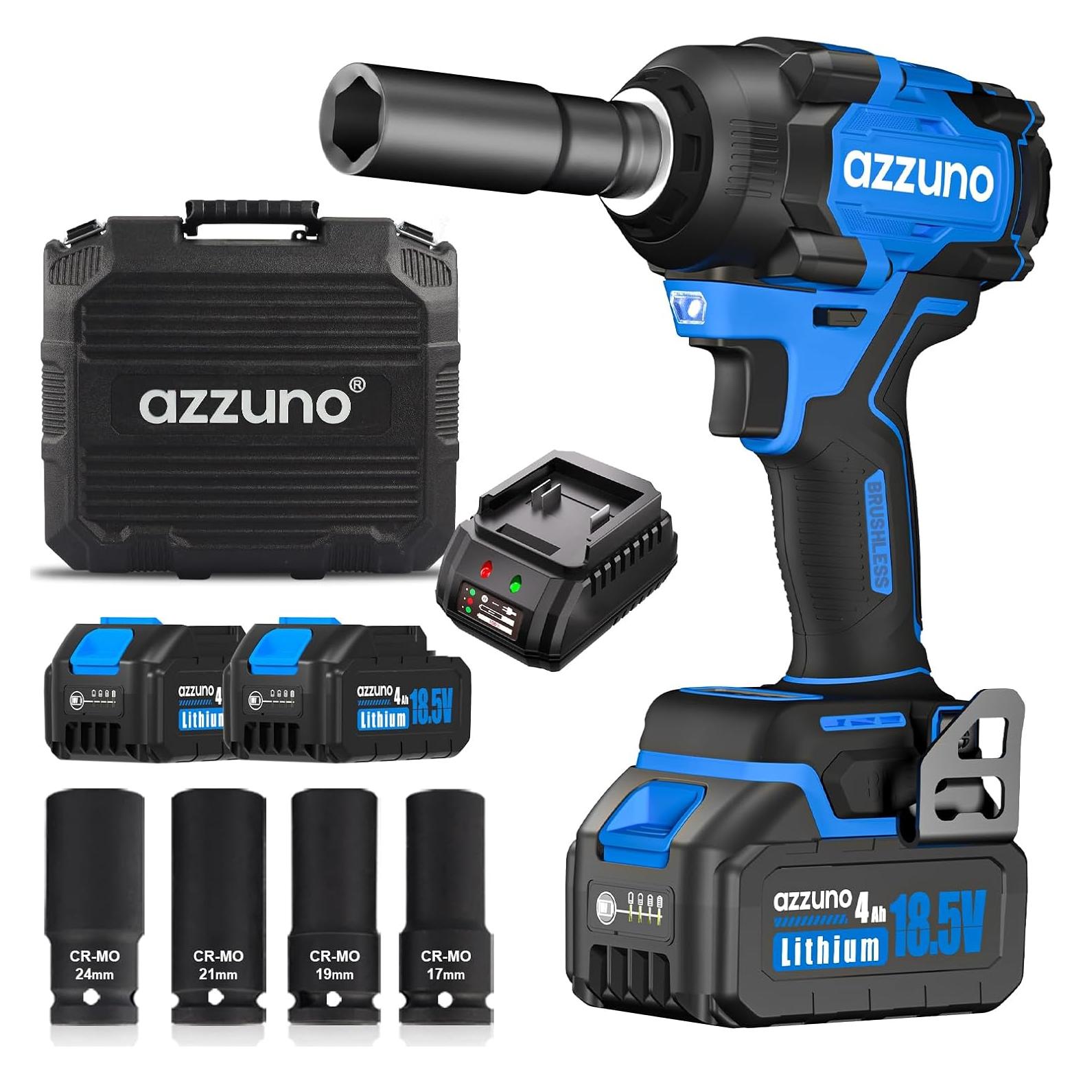 Llave de Impacto Eléctrica AZZUNO 1/2'' 800N.m Inalámbrica