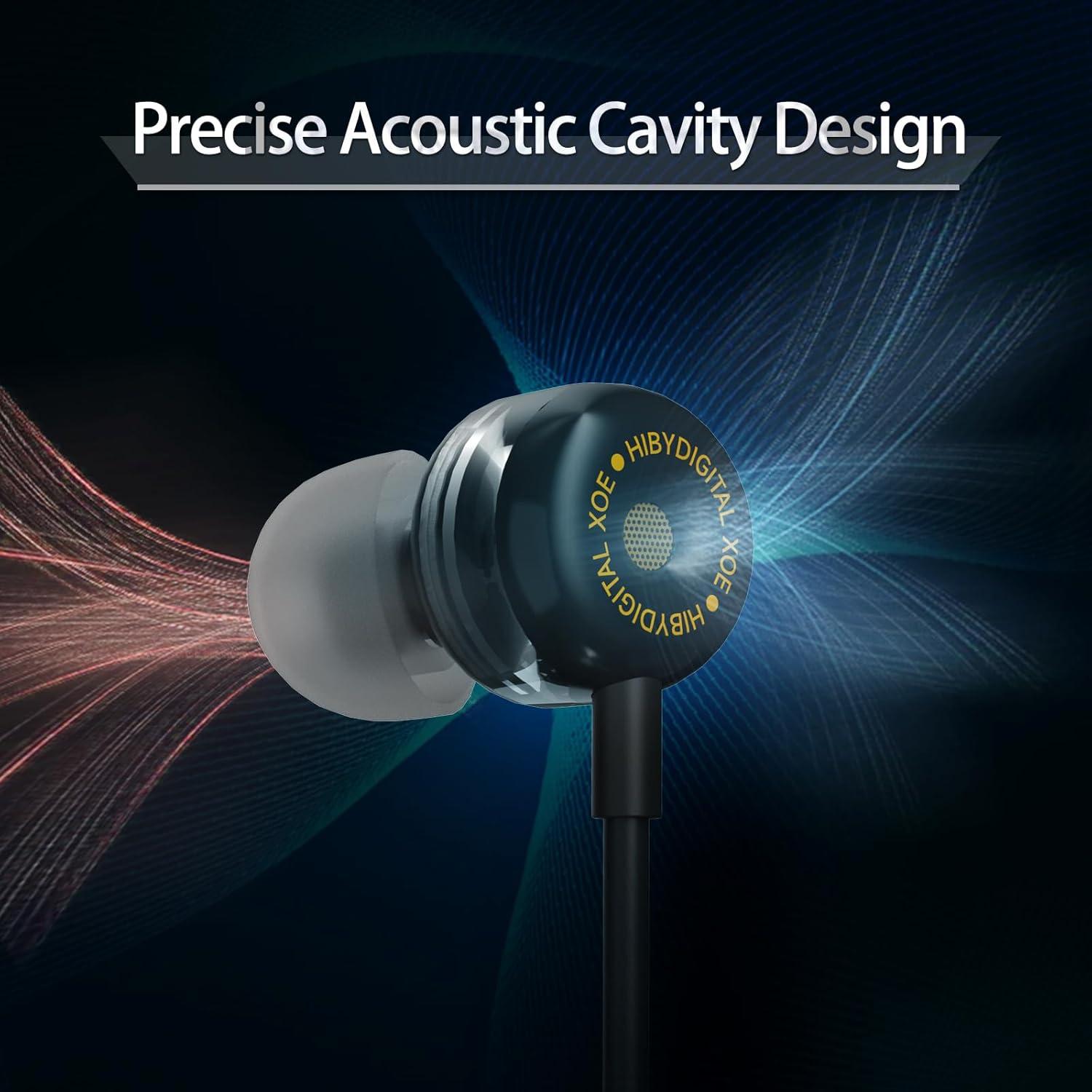 Auriculares In-Ear HiBy XOE 3.5mm Dinámicos HiFi con Micrófono