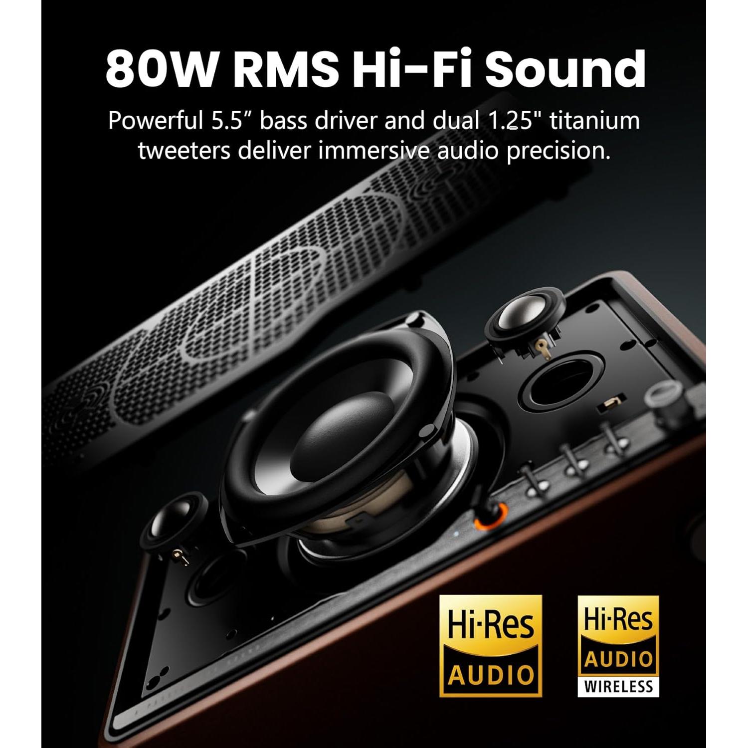 Altavoz Hi-Fi Edifier S300 80W Bluetooth 5.4 Negro