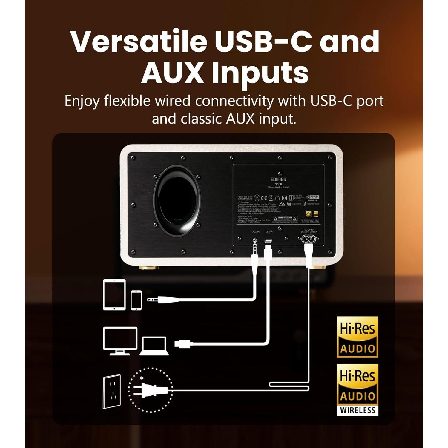 Altavoz Hi-Fi Edifier S300 80W Bluetooth 5.4 Negro