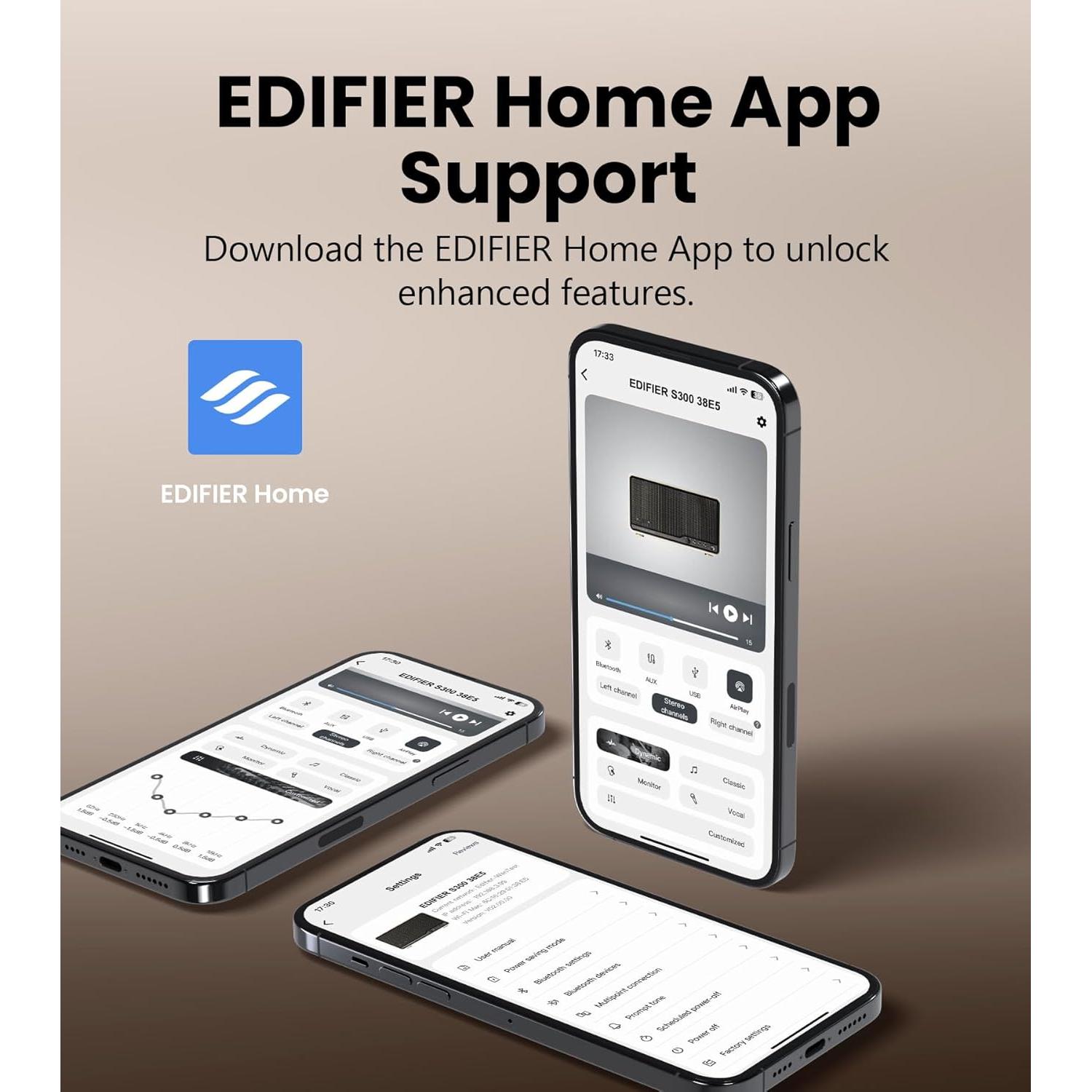 Altavoz Hi-Fi Edifier S300 80W Bluetooth 5.4 Negro