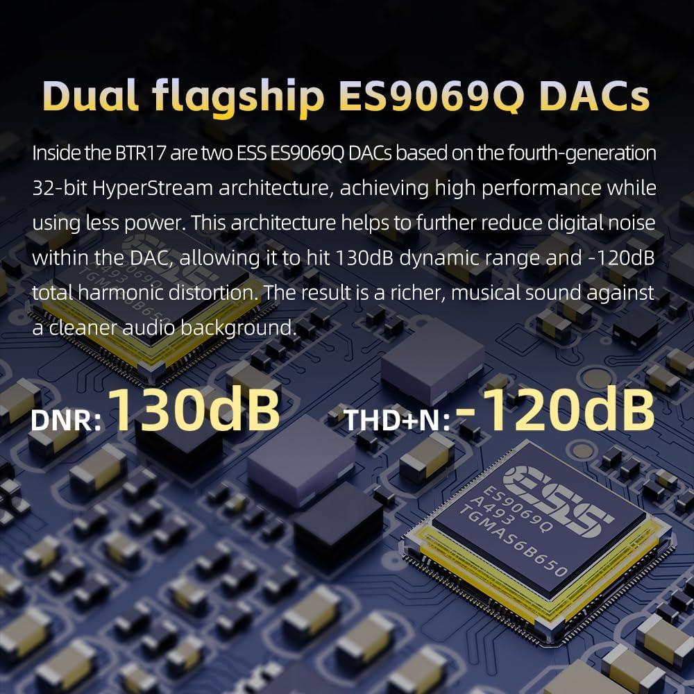 FiiO BTR17 DAC AMP Bluetooth 5.4 238g 3.5mm 4.4mm Negro