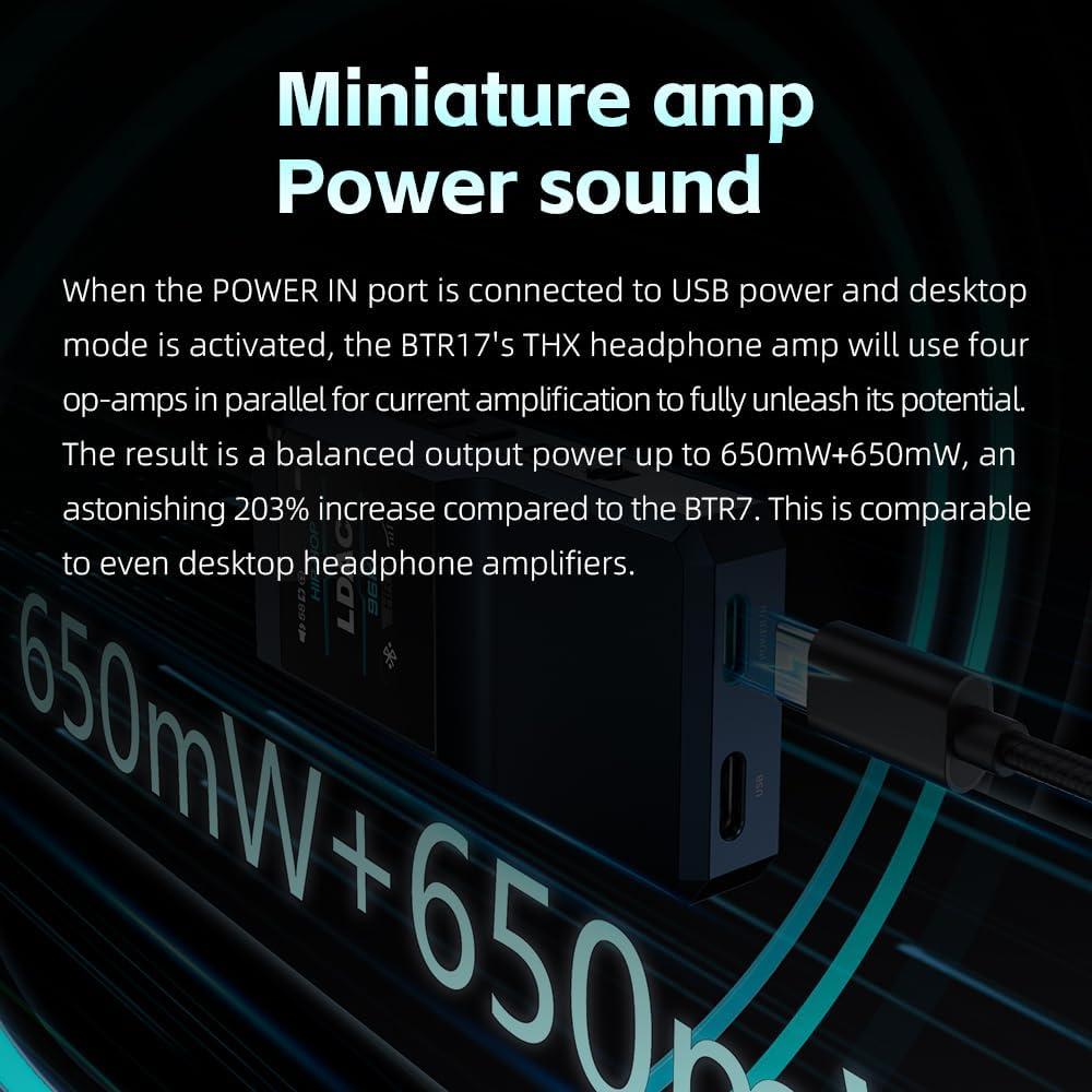 FiiO BTR17 DAC AMP Bluetooth 5.4 238g 3.5mm 4.4mm Negro