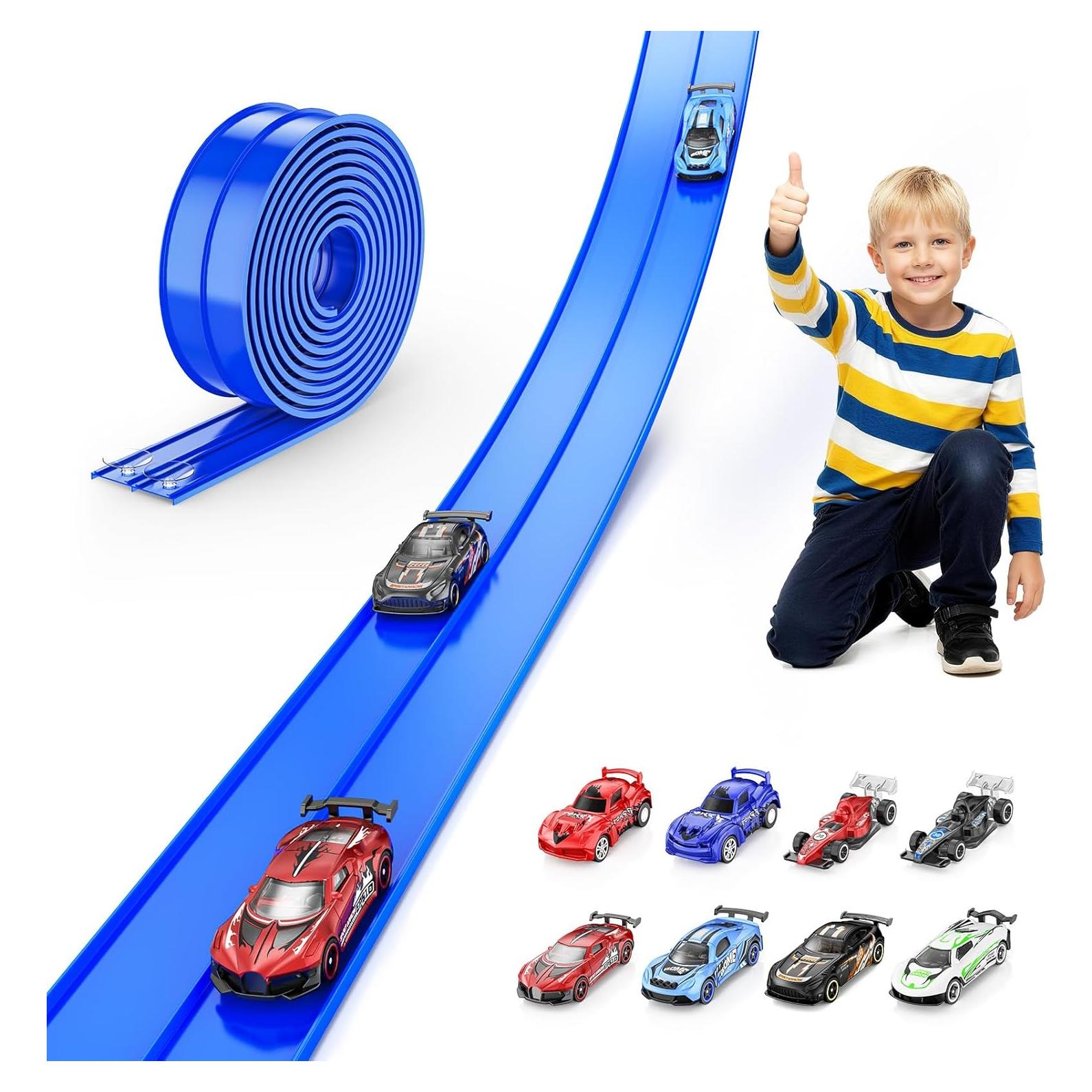 Pista de Carreras Flexible 4.57m con 8 Autos Hot Wheels