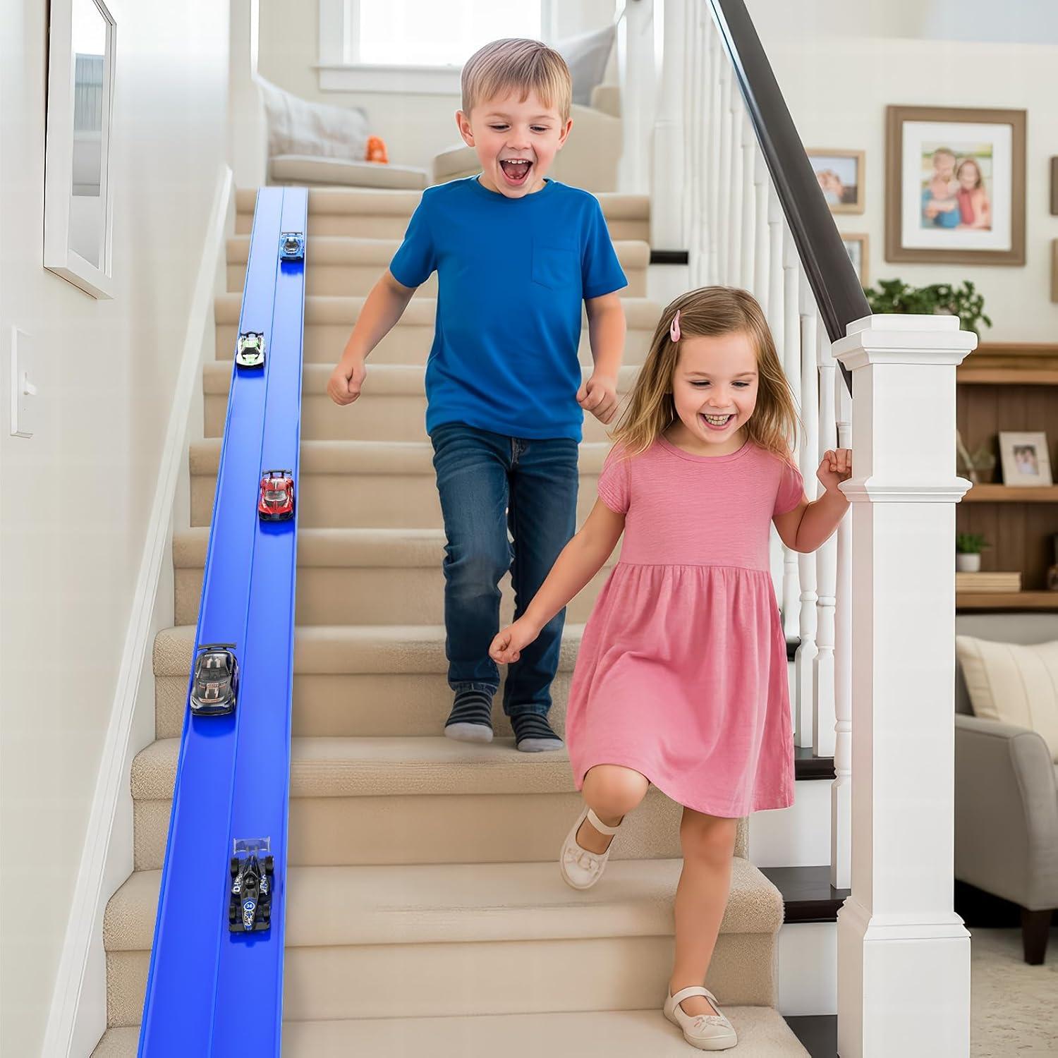 Pista de Carreras Flexible 4.57m con 8 Autos Hot Wheels