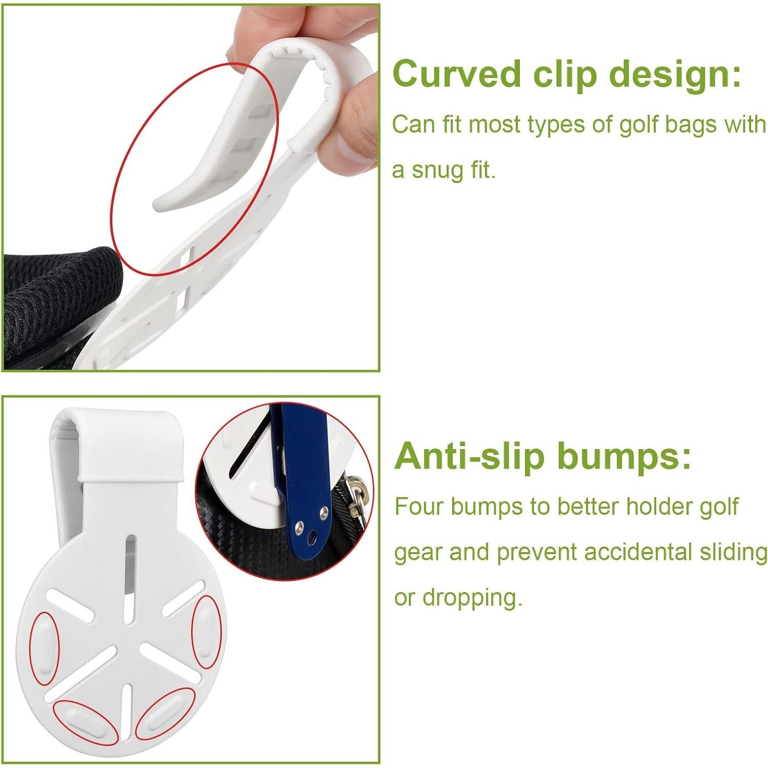 iGuerburn Almohadilla Magnética para Bolsa de Golf - Blanca