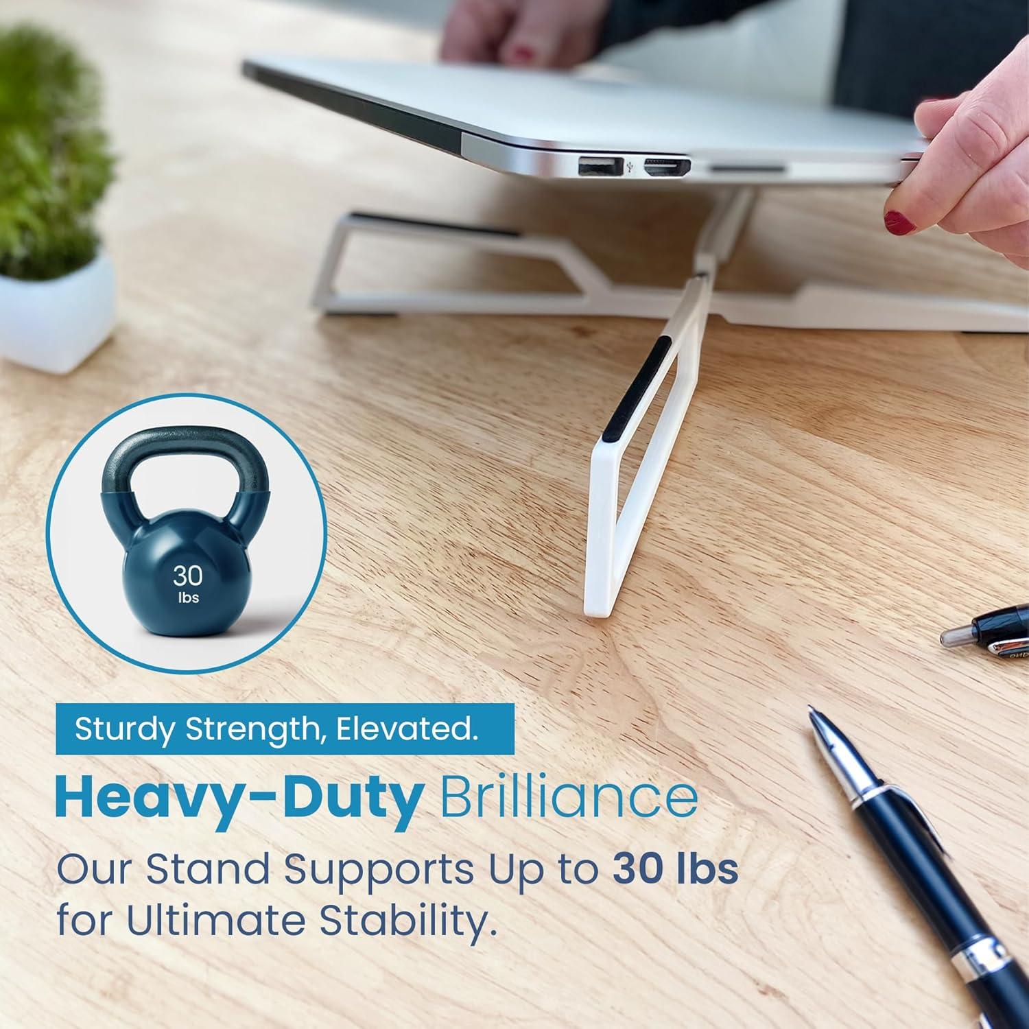 Soporte para Laptop FlexVerk Ajustable 10-16" Blanco Perla