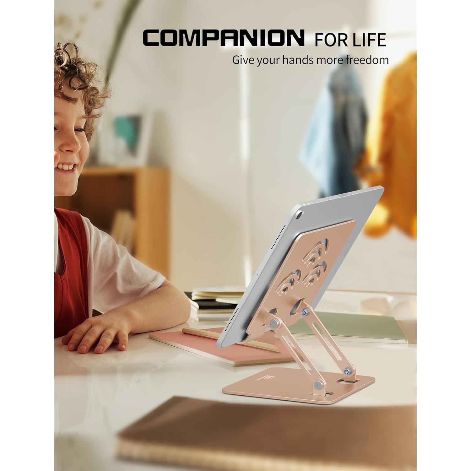 Soporte para Tablet ToBeoneer Ajustable Oro Tamaño Pro