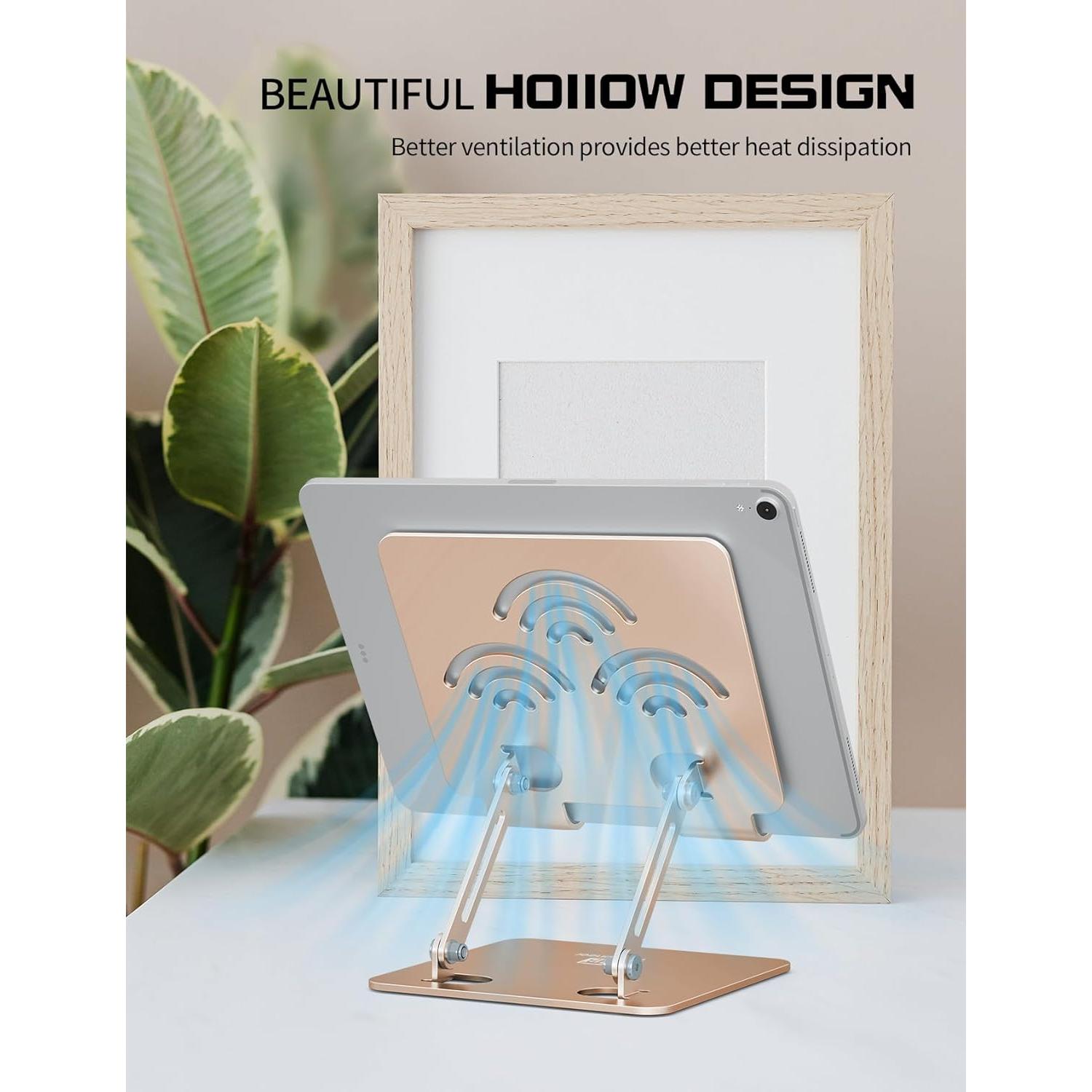 Soporte para Tablet ToBeoneer Ajustable Oro Tamaño Pro