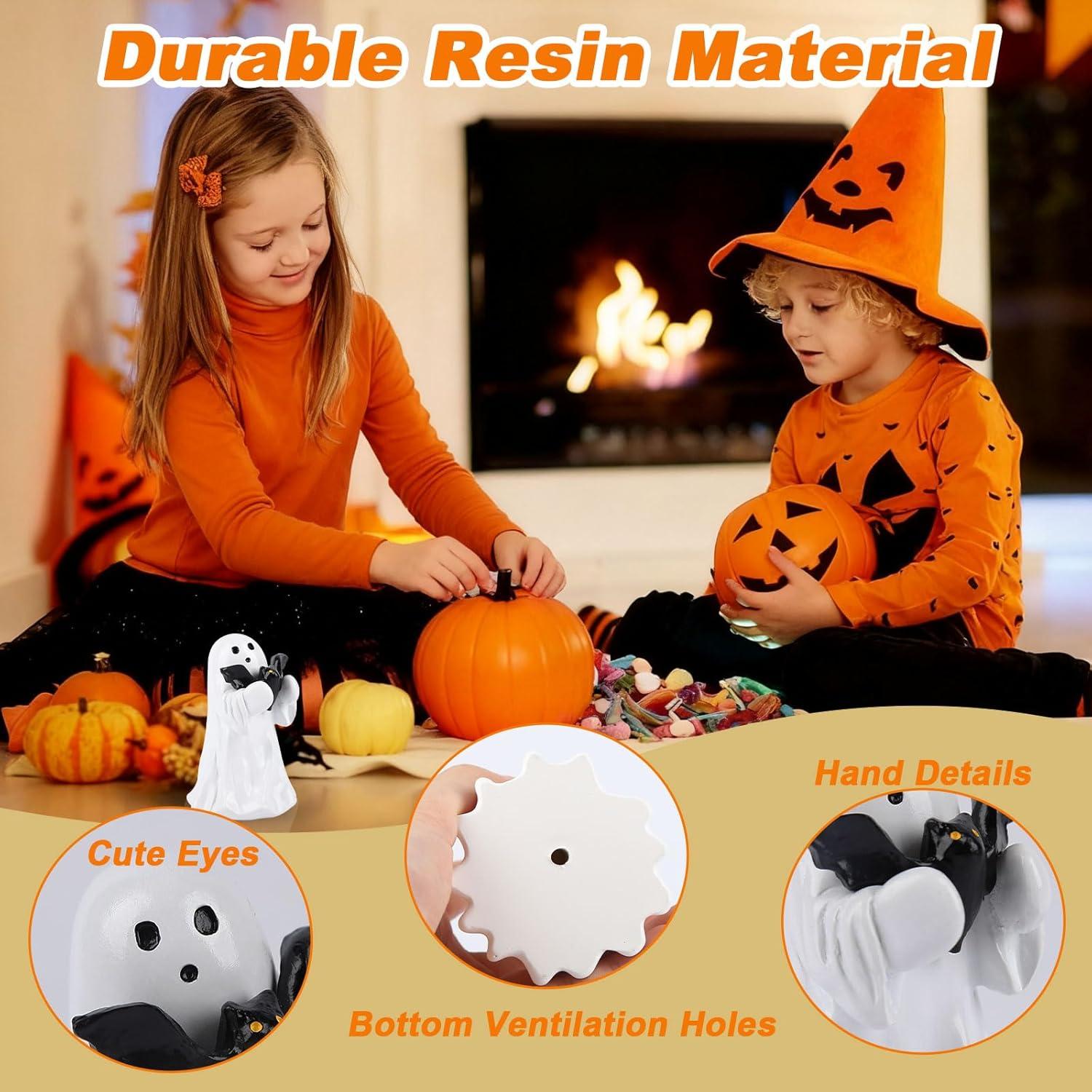 Figura Fantasma Sosteniendo Murciélago Wilupry - Decoración Halloween 9.19x6.50cm