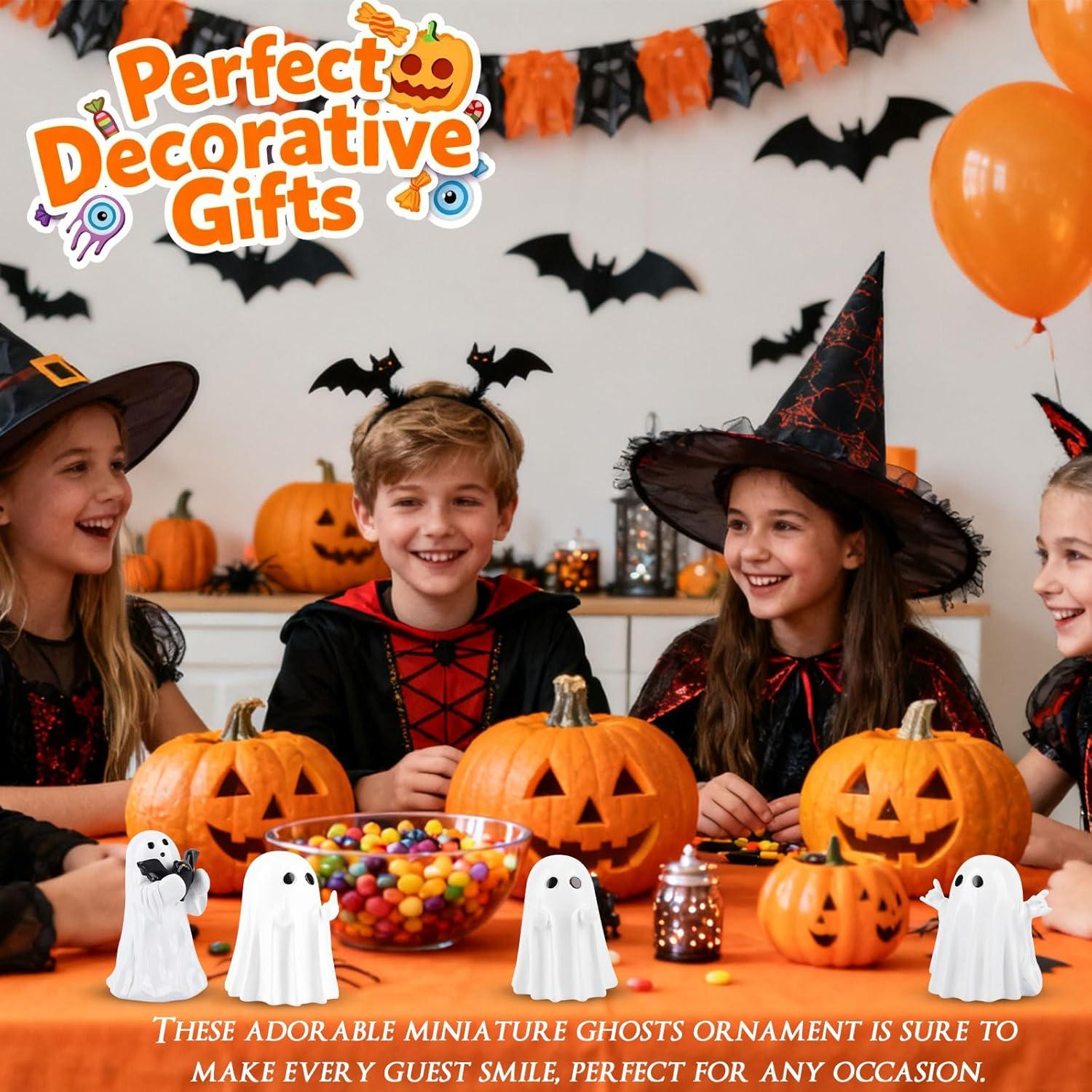 Figura Fantasma Sosteniendo Murciélago Wilupry - Decoración Halloween 9.19x6.50cm