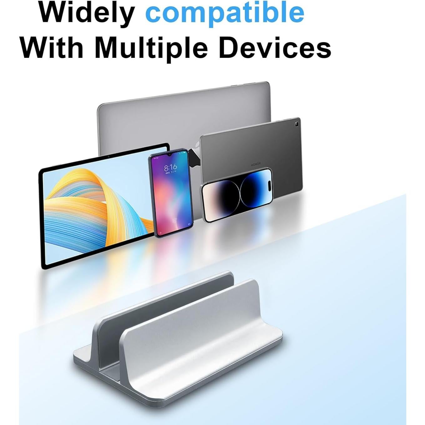 Soporte Vertical para Laptop ACREBOW Aluminio Ajustable 0.55-2.55 cm