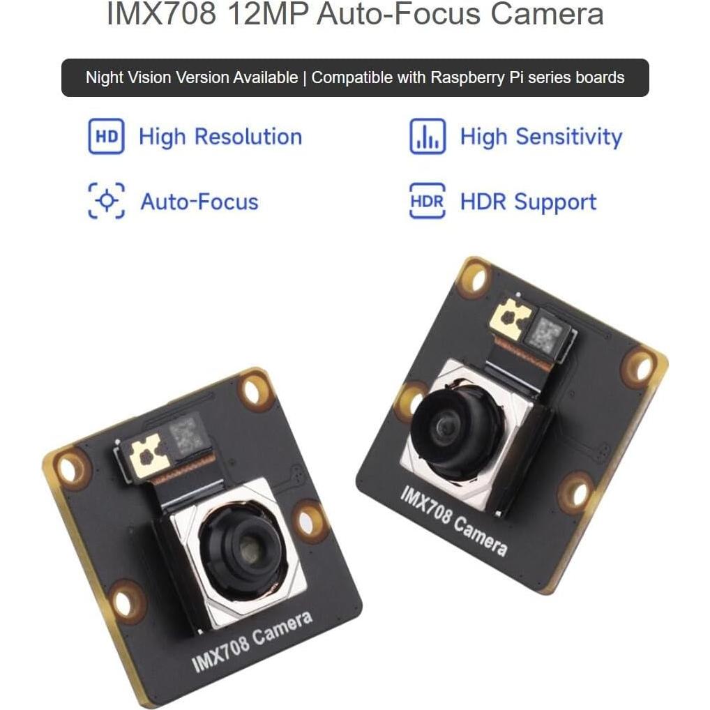 Cámara Gran Angular IMX708 12MP TUOPUONE 120° FOV HDR