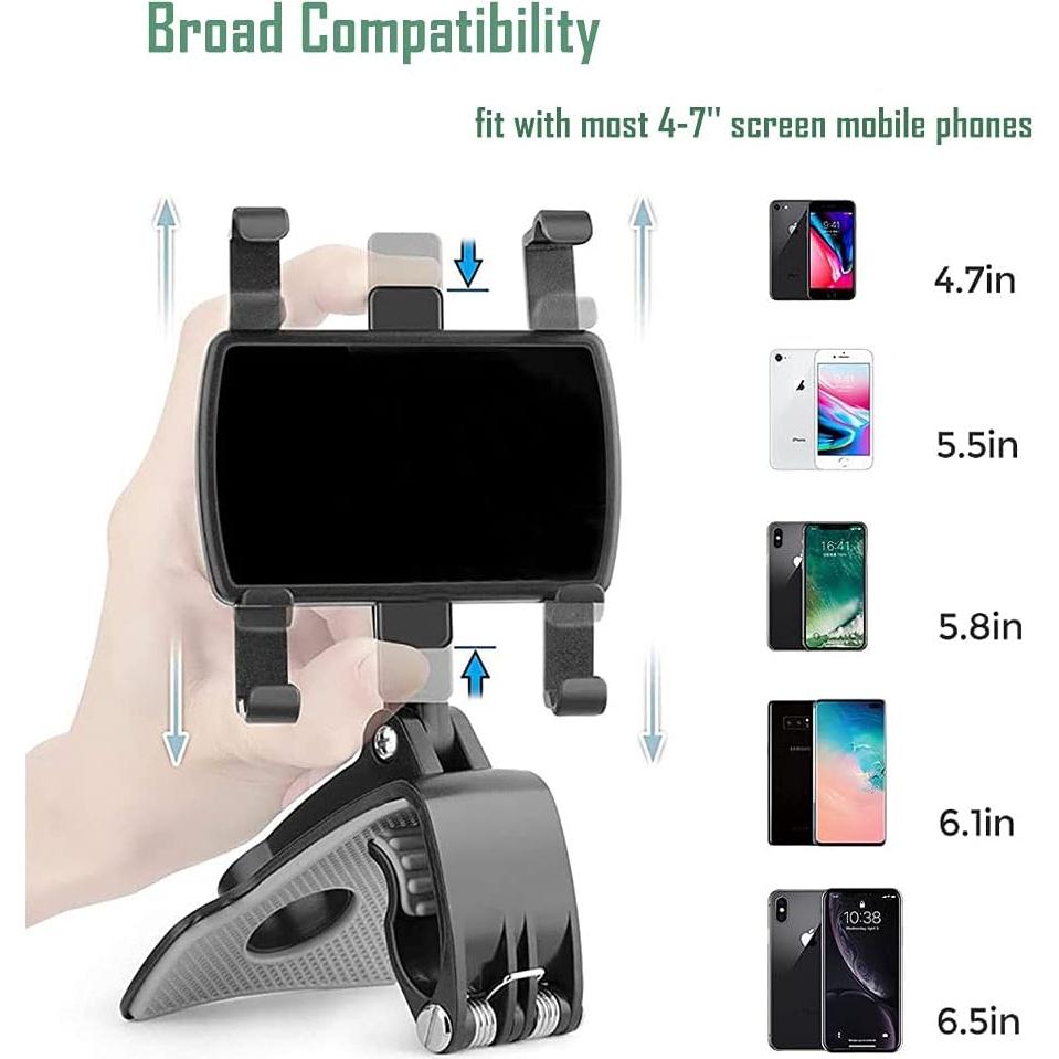 Soporte para Teléfono de Coche YAOKEEP CARMOUNT01B 360° Rotación