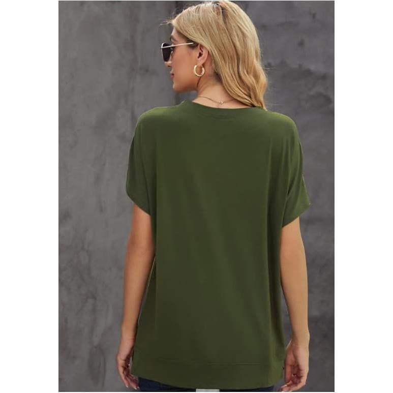 Camiseta Gráfica Divertida para Mujeres Calvin&Sally - Verde Militar