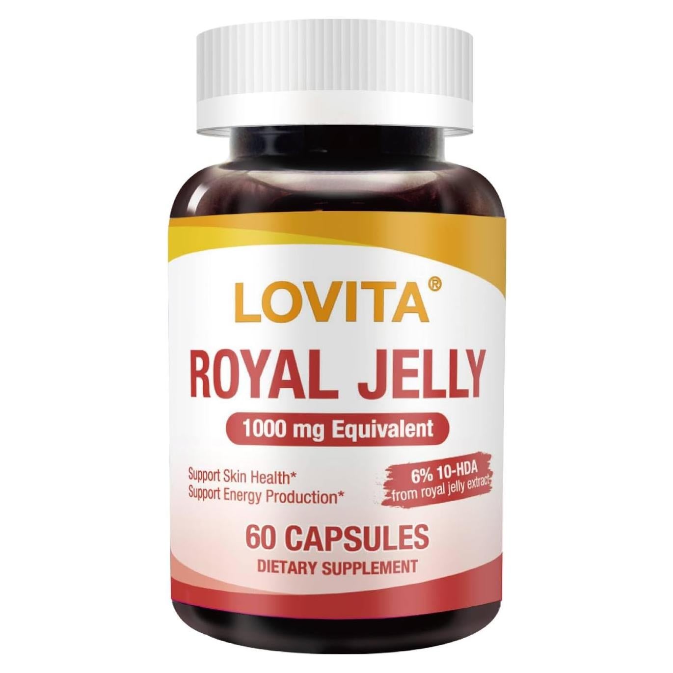 Jalea Real Lovita 333 mg 60 Cápsulas Veganas Sin Gluten