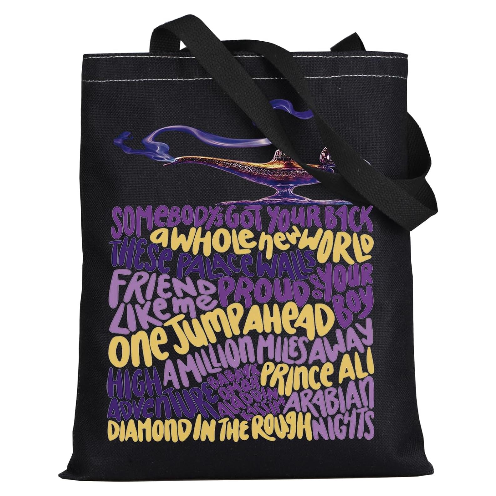 Bolsa de Lona Reutilizable LEVLO Aladdin 37x33cm Lámpara Genio