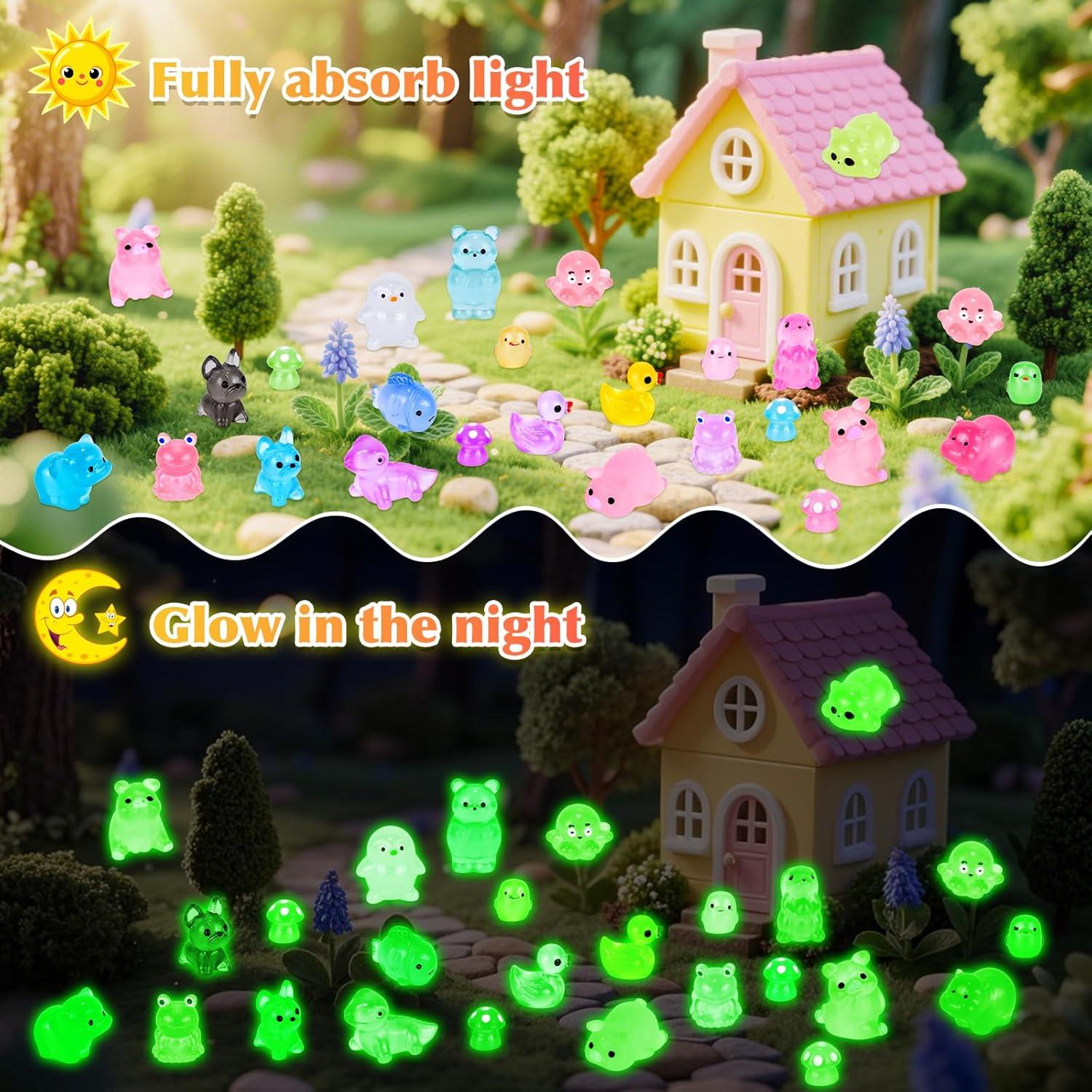 151 Piezas Figuras Miniatura Resplandecientes SelfTek para Acuario